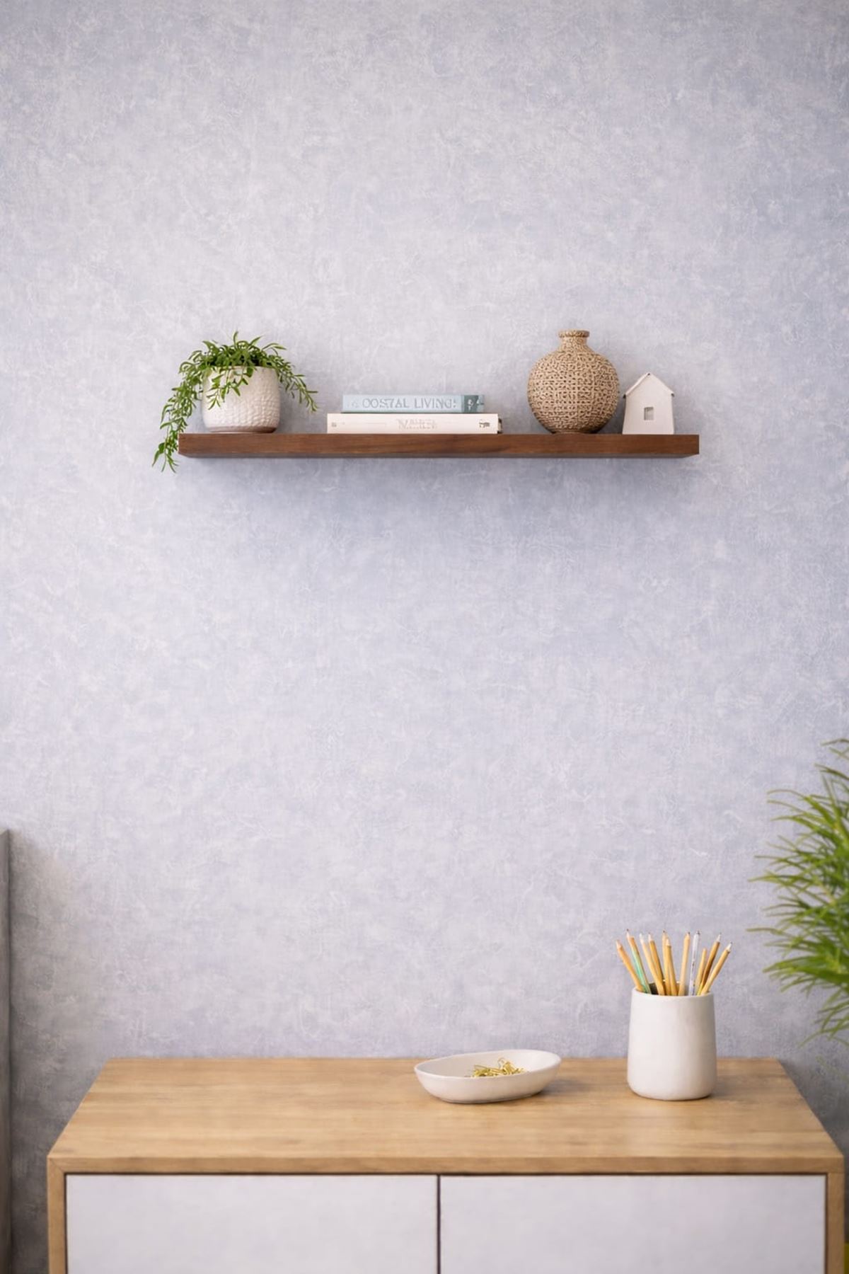 Barok Duvar Rafı Uçan Raf Gizli Raf 40 CM