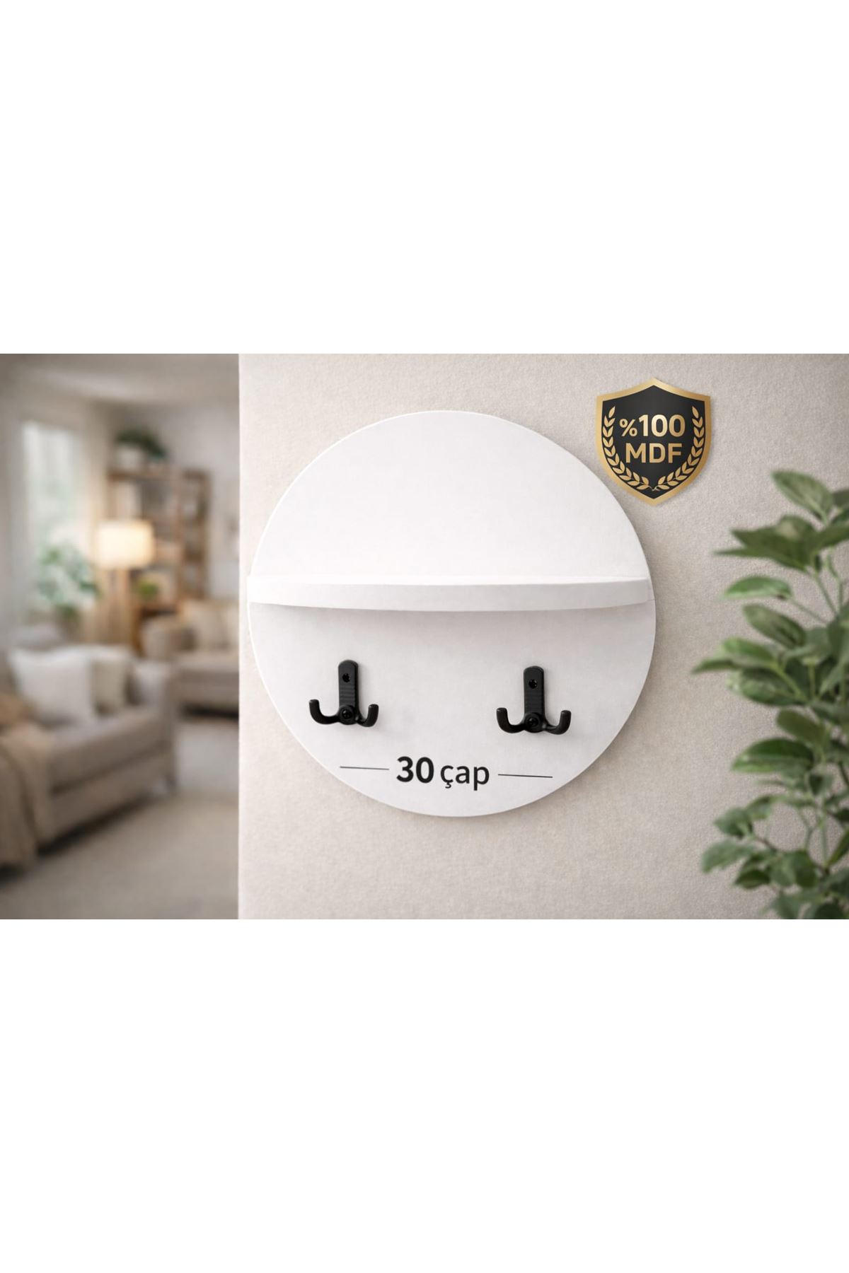 Raflı duvar askılığı 30 CM 