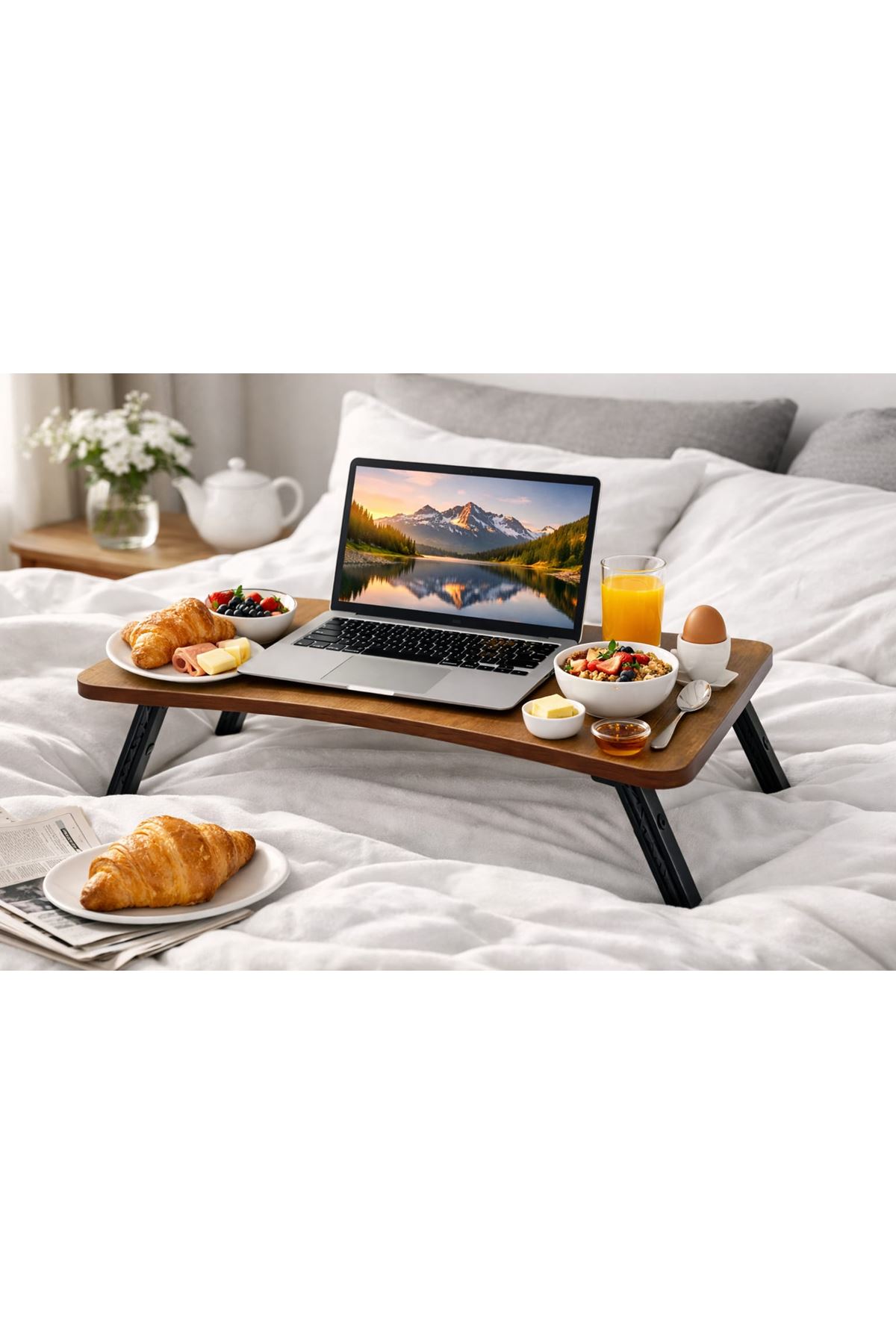  Kahvaltı Masası Katlanır Çalışma Sehpası BAROK
