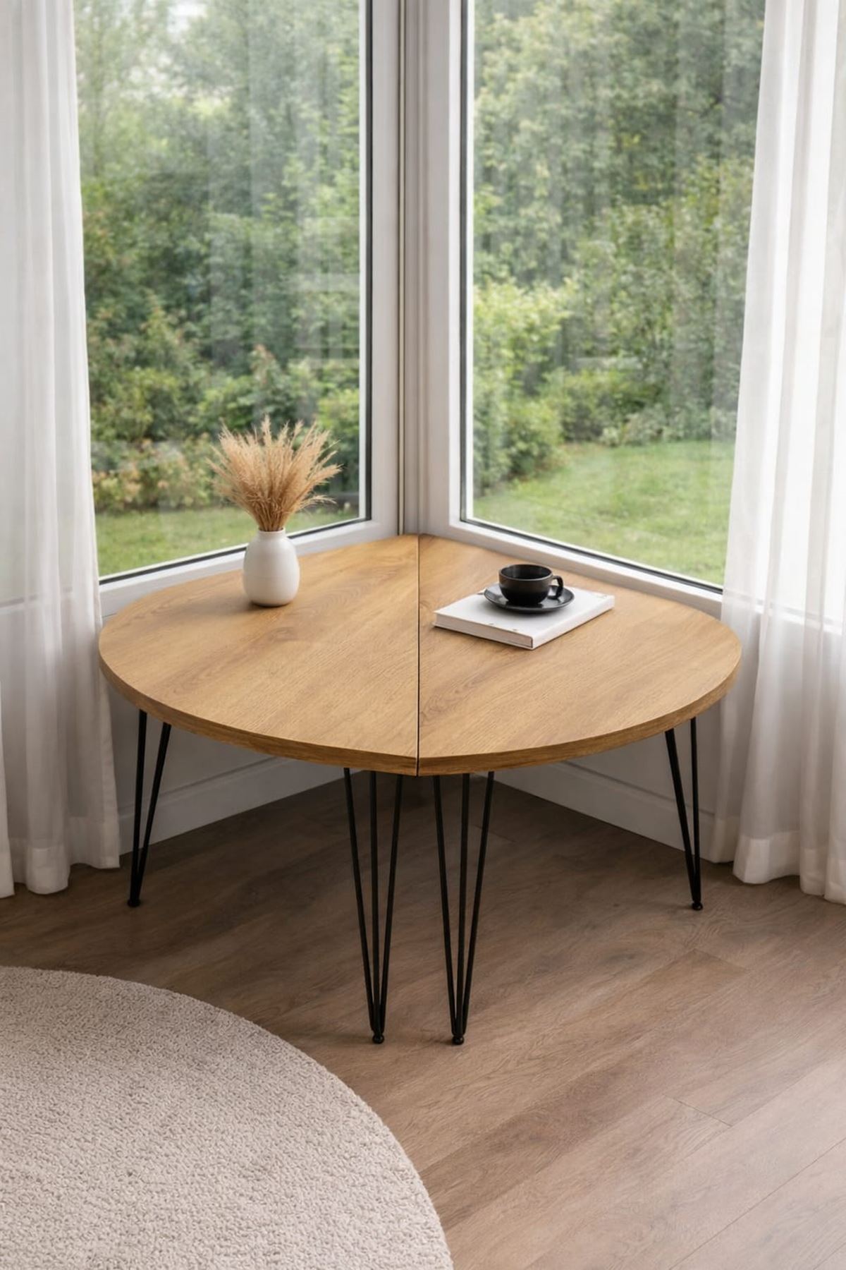 MUTFAK - BALKON SEHPASI (Afrika Ceviz)  Metal Tel Ayak 