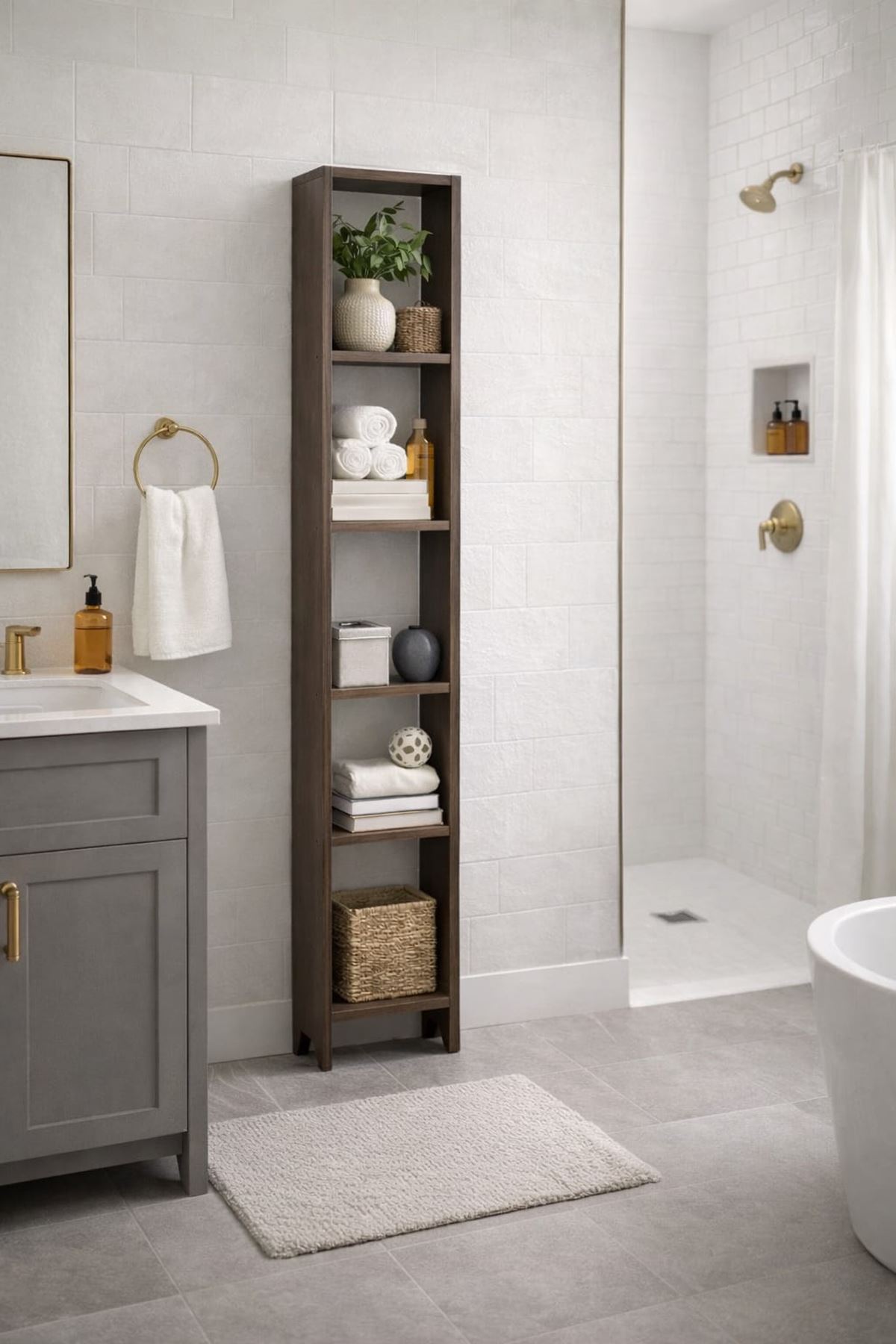 6 Raflı Dekoratif Kitaplık BAROK Kitaplık Ofis Kitaplığı Dolap Kitap Rafı