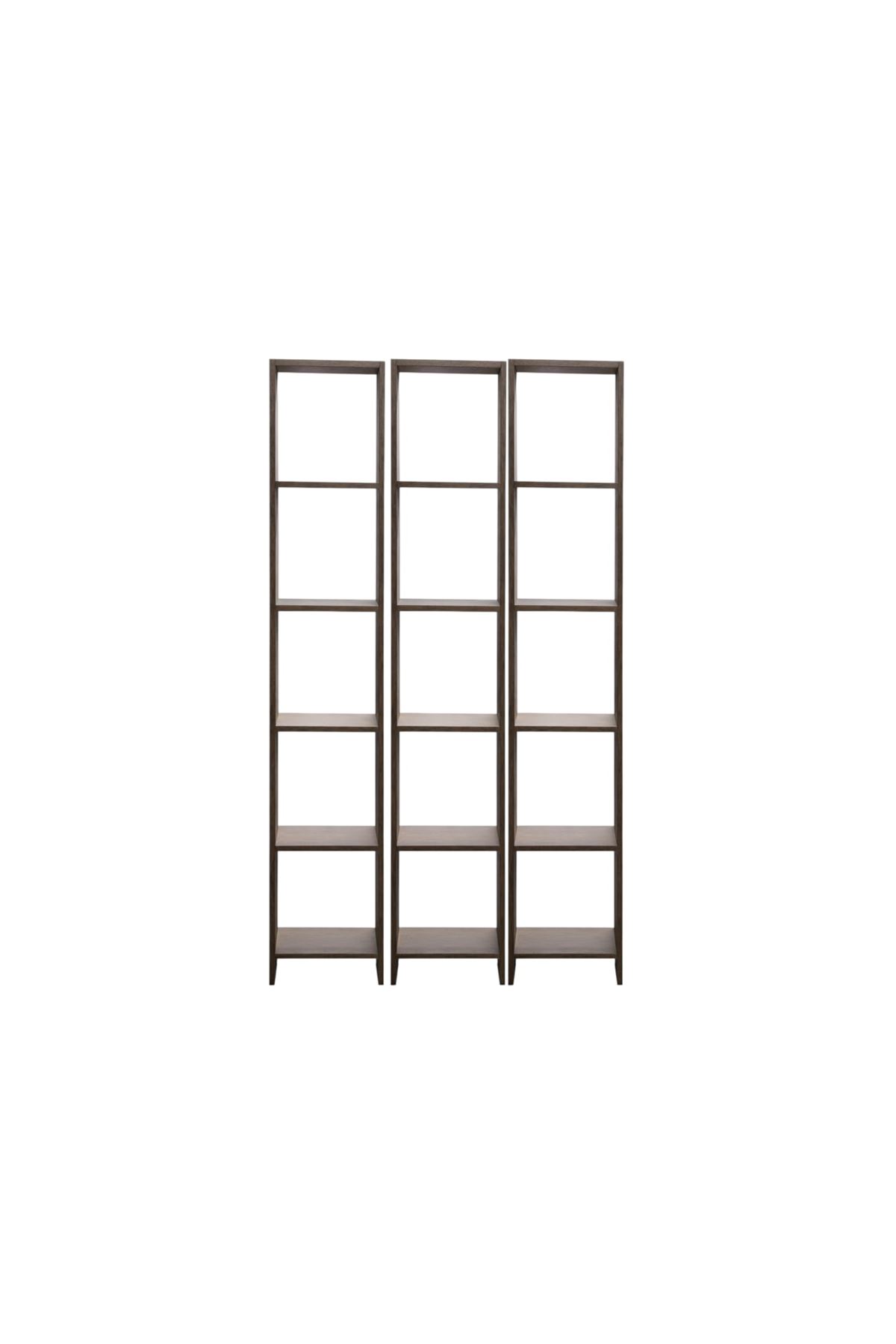 3'lü 6 Raflı Dekoratif Kitaplık Atlantik Çam Kitaplık Ofis Kitaplığı Dolap Kitap Rafı   