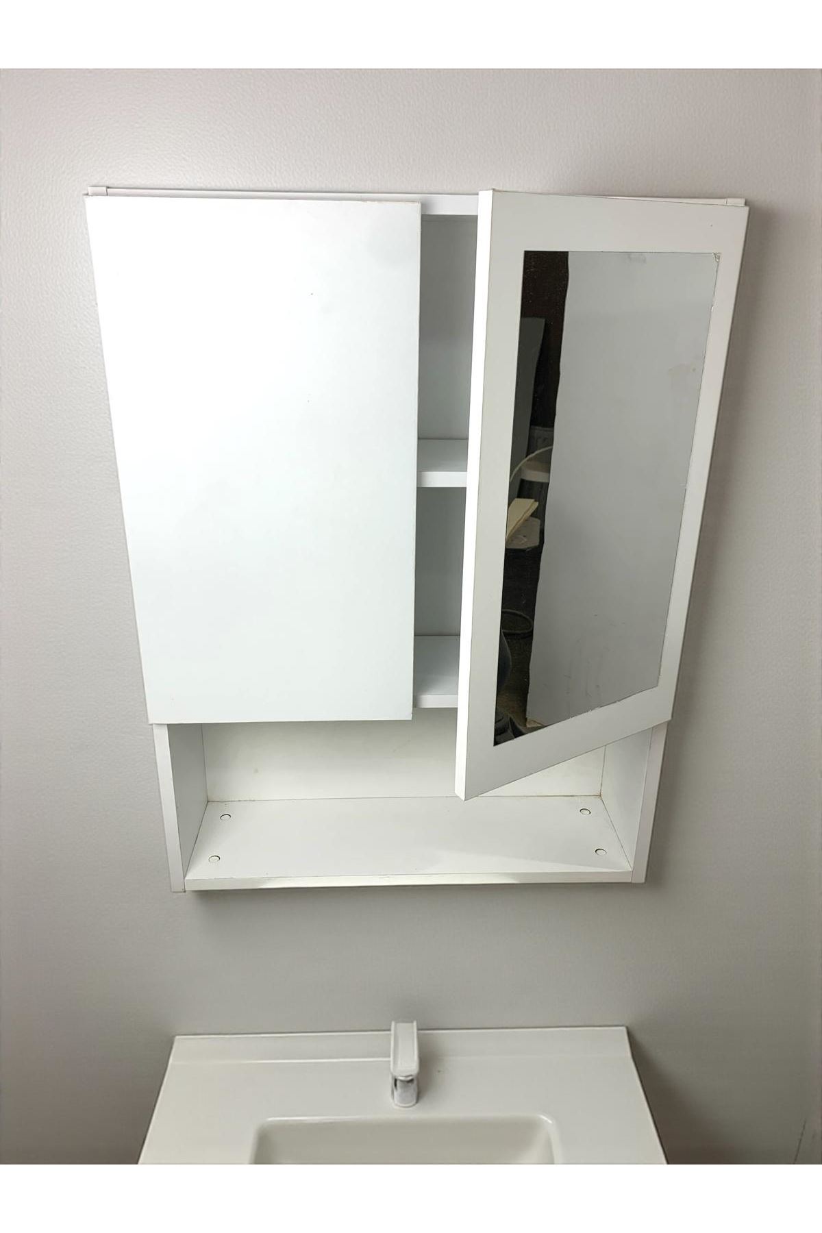 İki Kapaklı Aynalı Banyo Dolabı
