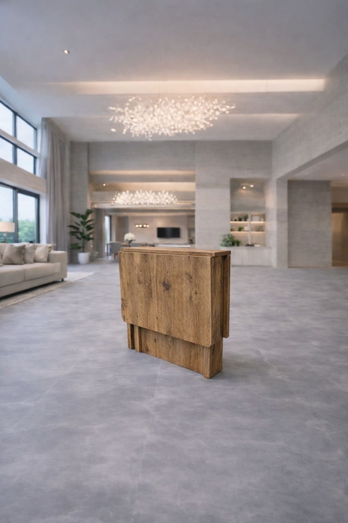 Demonte Pratik Açılır Kapanır Kanatlı Masa - Yemek Masası Atlantik Çam