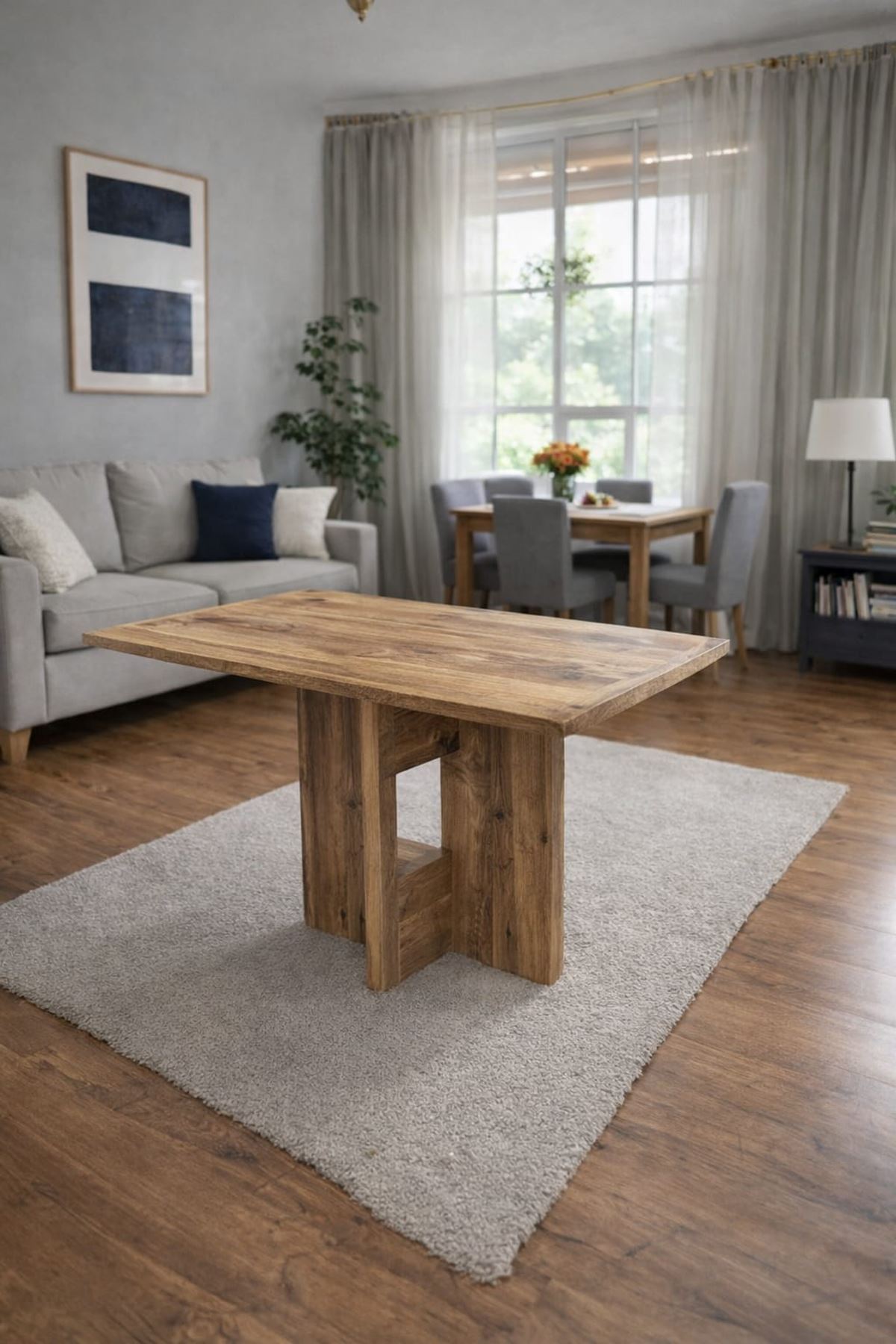 Demonte Pratik Açılır Kapanır Kanatlı Masa - Yemek Masası Atlantik Çam