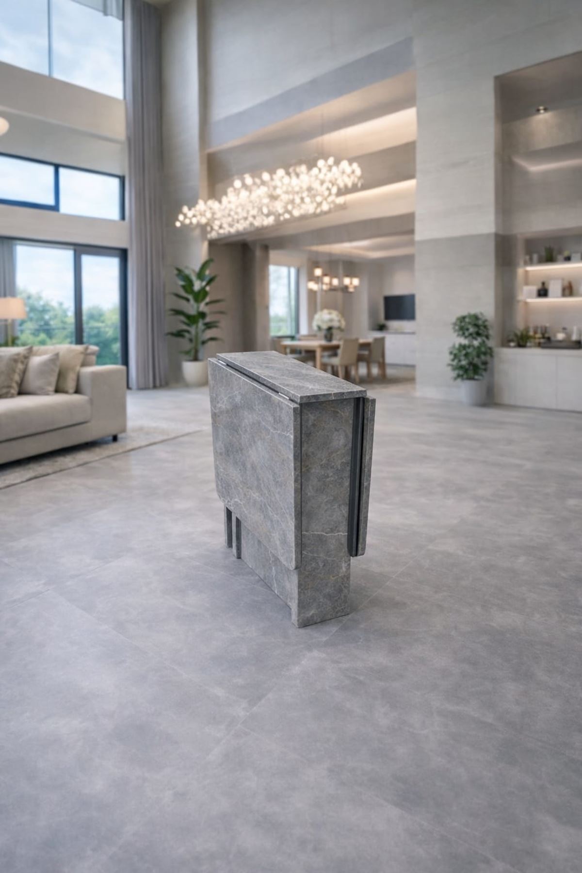 Demonte Pratik Açılır Kapanır Kanatlı Masa - Yemek Masası Gordion