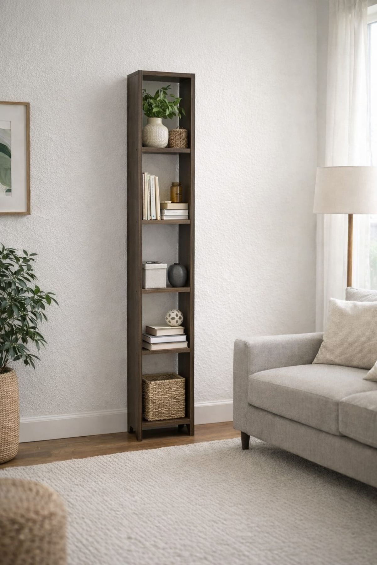 6 Raflı Dekoratif Kitaplık BAROK Kitaplık Ofis Kitaplığı Dolap Kitap Rafı