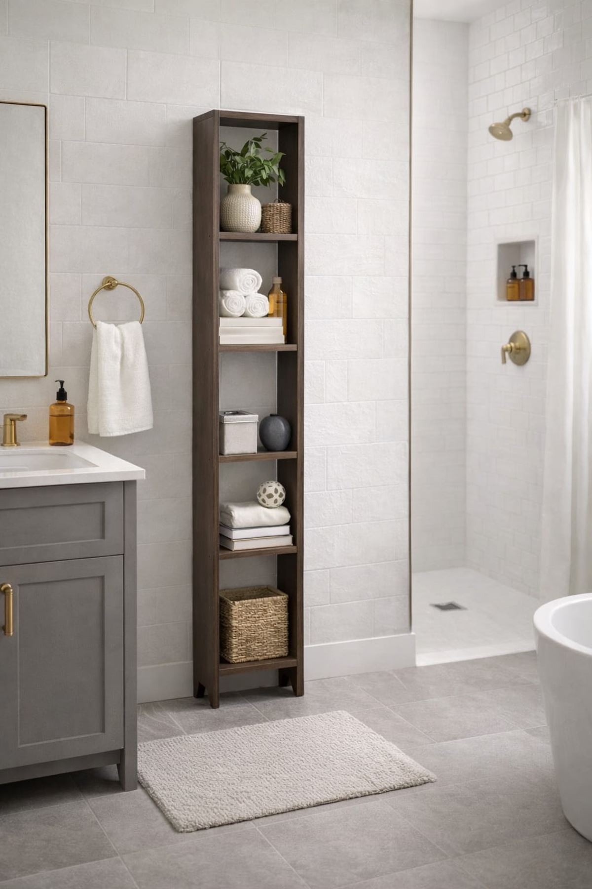 6 Raflı Dekoratif Kitaplık BAROK Kitaplık Ofis Kitaplığı Dolap Kitap Rafı