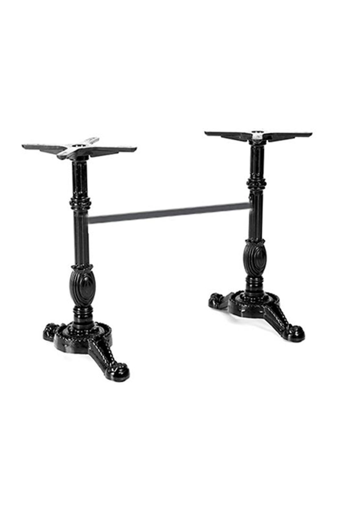 CAFE MASA KÖKNAR Kütük Masa SİYAH ASLAN AYAK