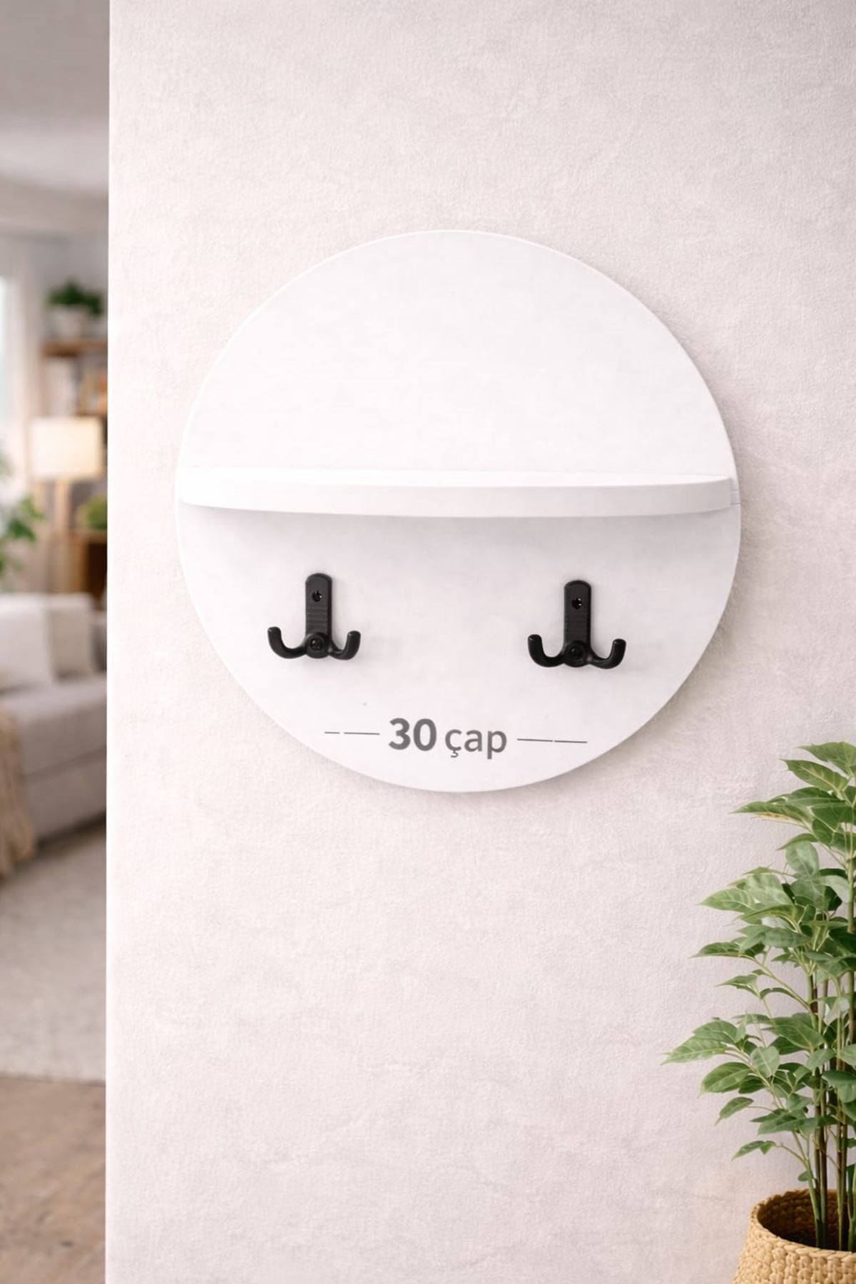 2 ASKILIKLI DUVAR RAFI -ANAHTARLIK- BÖLMELİ