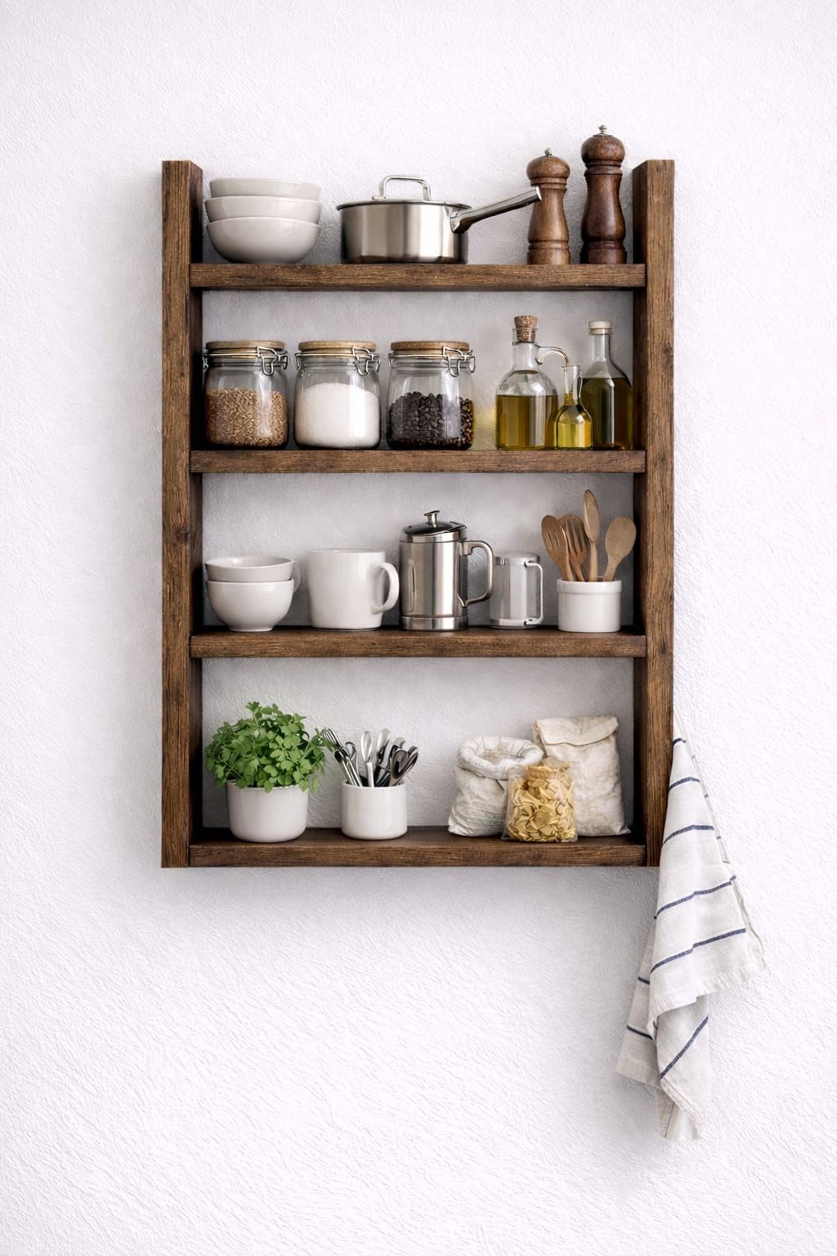 4'lü Duvar Rafı-Mutfak-Çok Amaçlı Raf-Barok