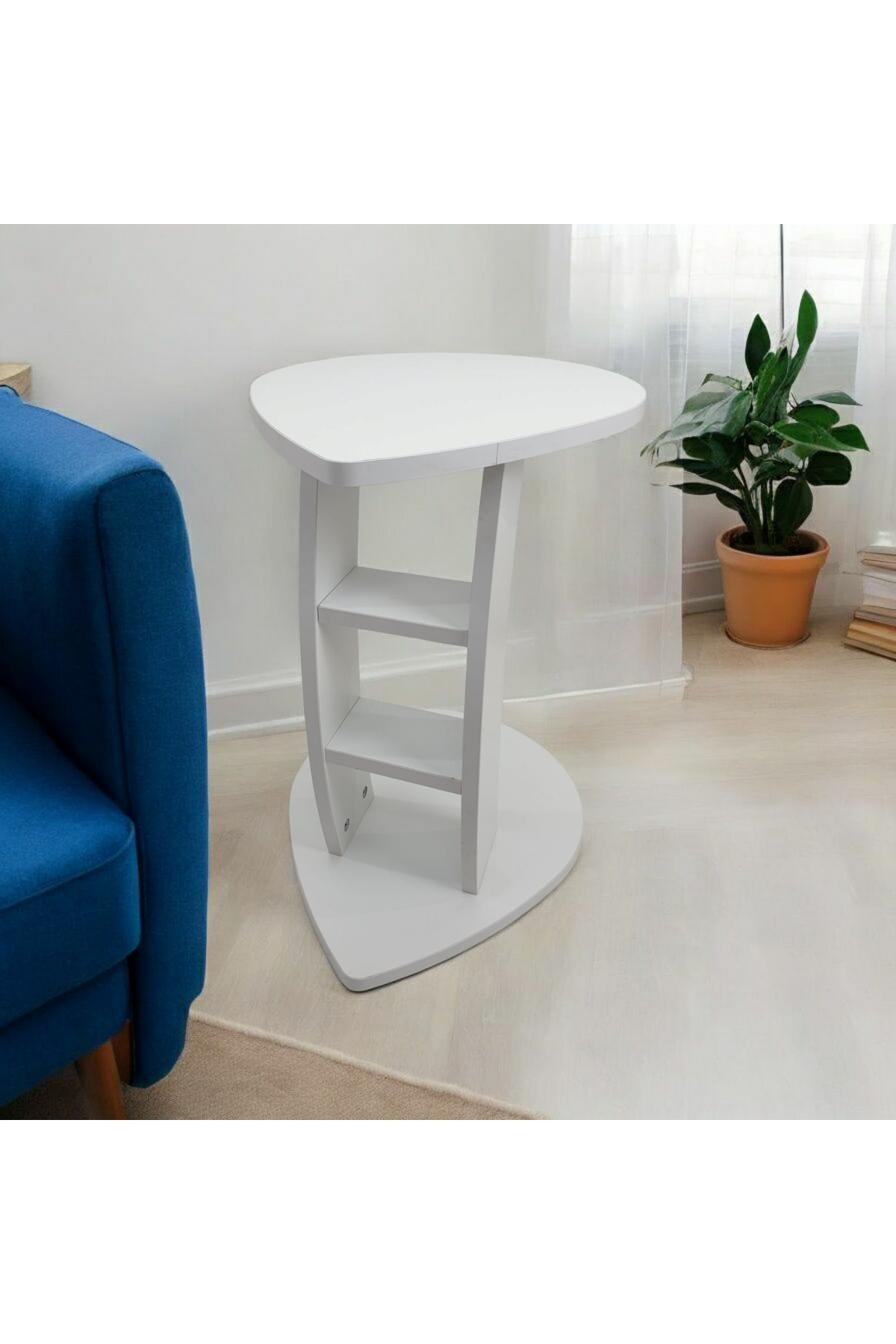 Yağmur Yan Sehpa-BEYAZ