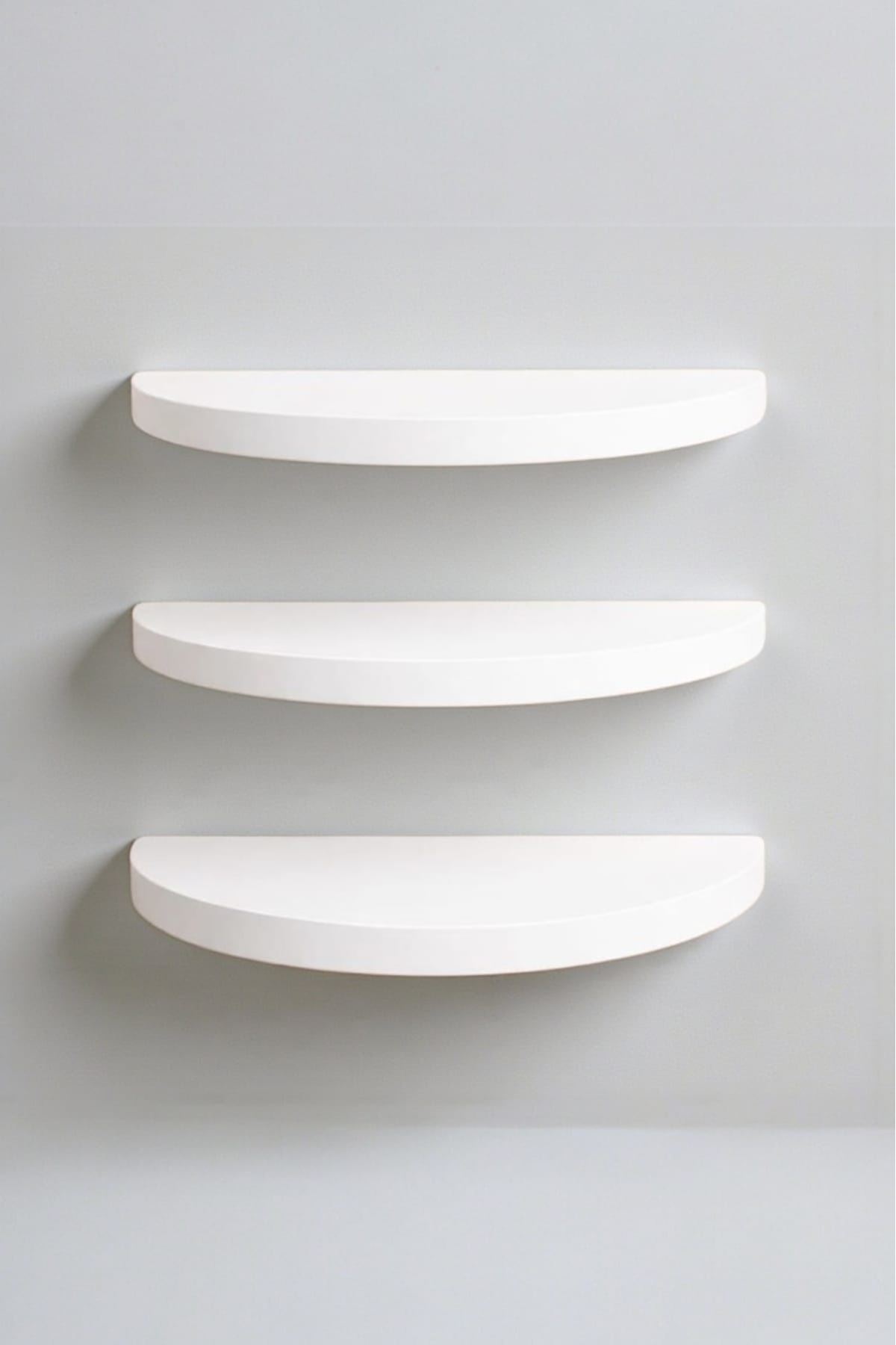 3'lü Ay Yarım Daire Duvar Rafı