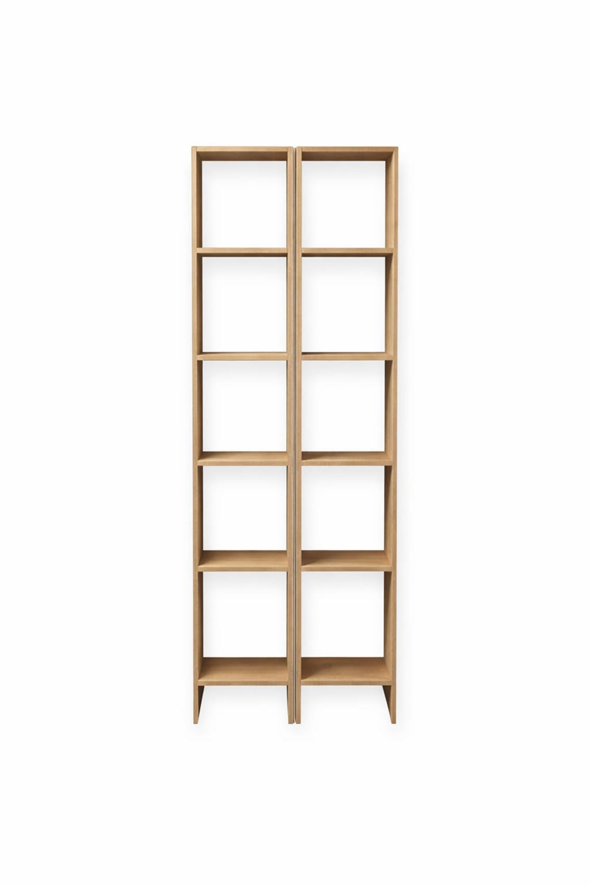 2'li 6 Raflı Dekoratif Kitaplık Atlantik Çam Kitaplık Ofis Kitaplığı Dolap Kitap Rafı