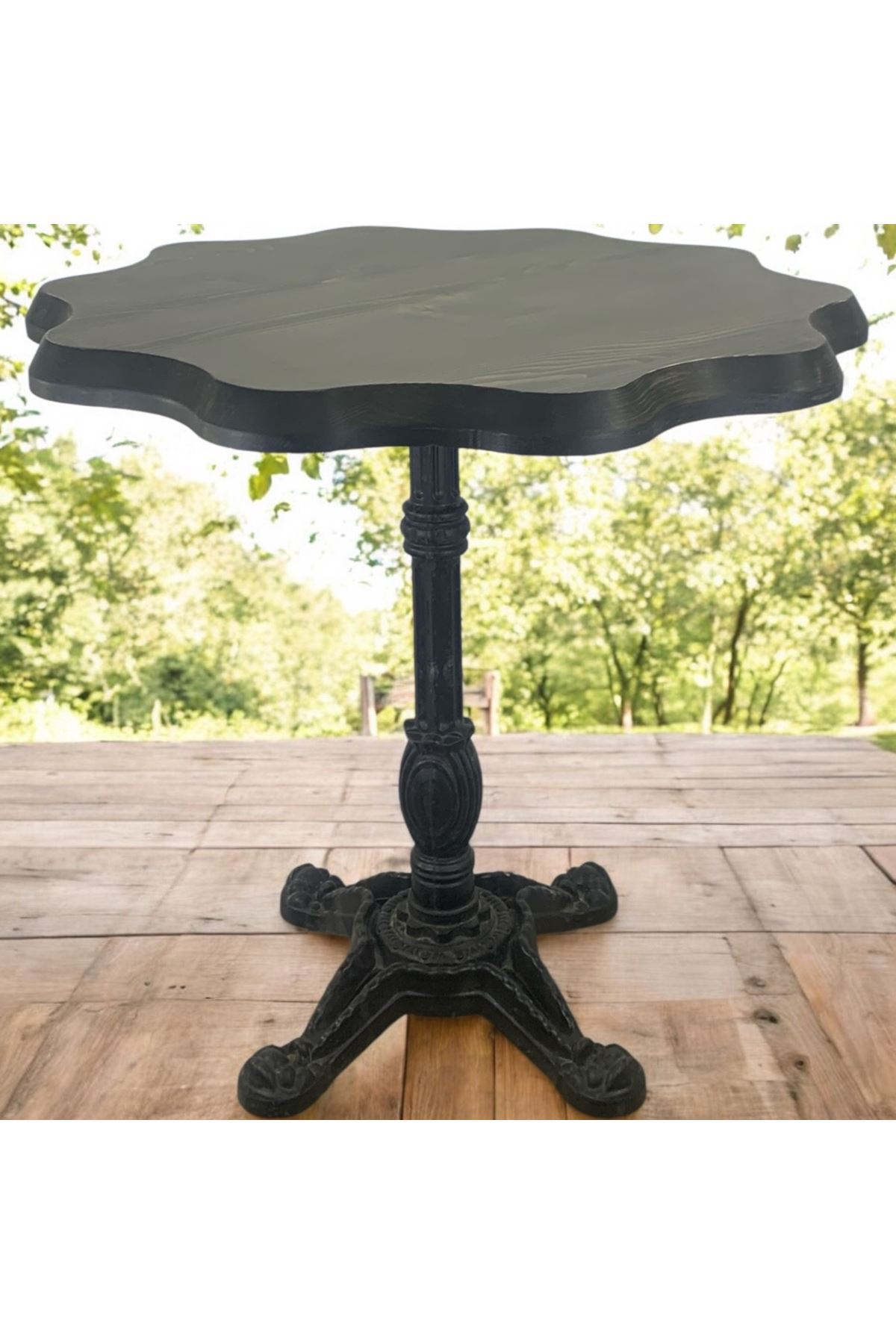 Cafe Masa Köknar Kütük Masa 80 Çap