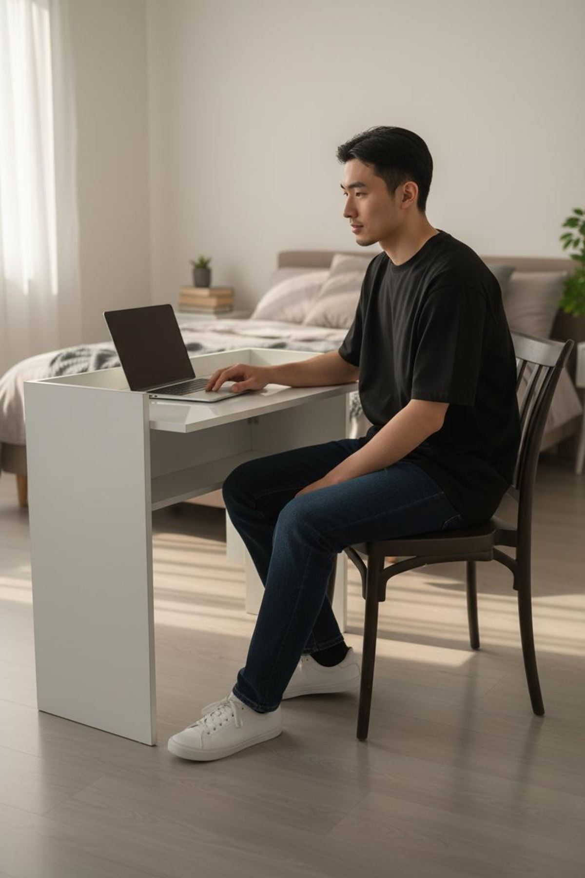 Çalışma Masası Bilgisayar Masası Ofis Ders Yemek Masası Beyaz