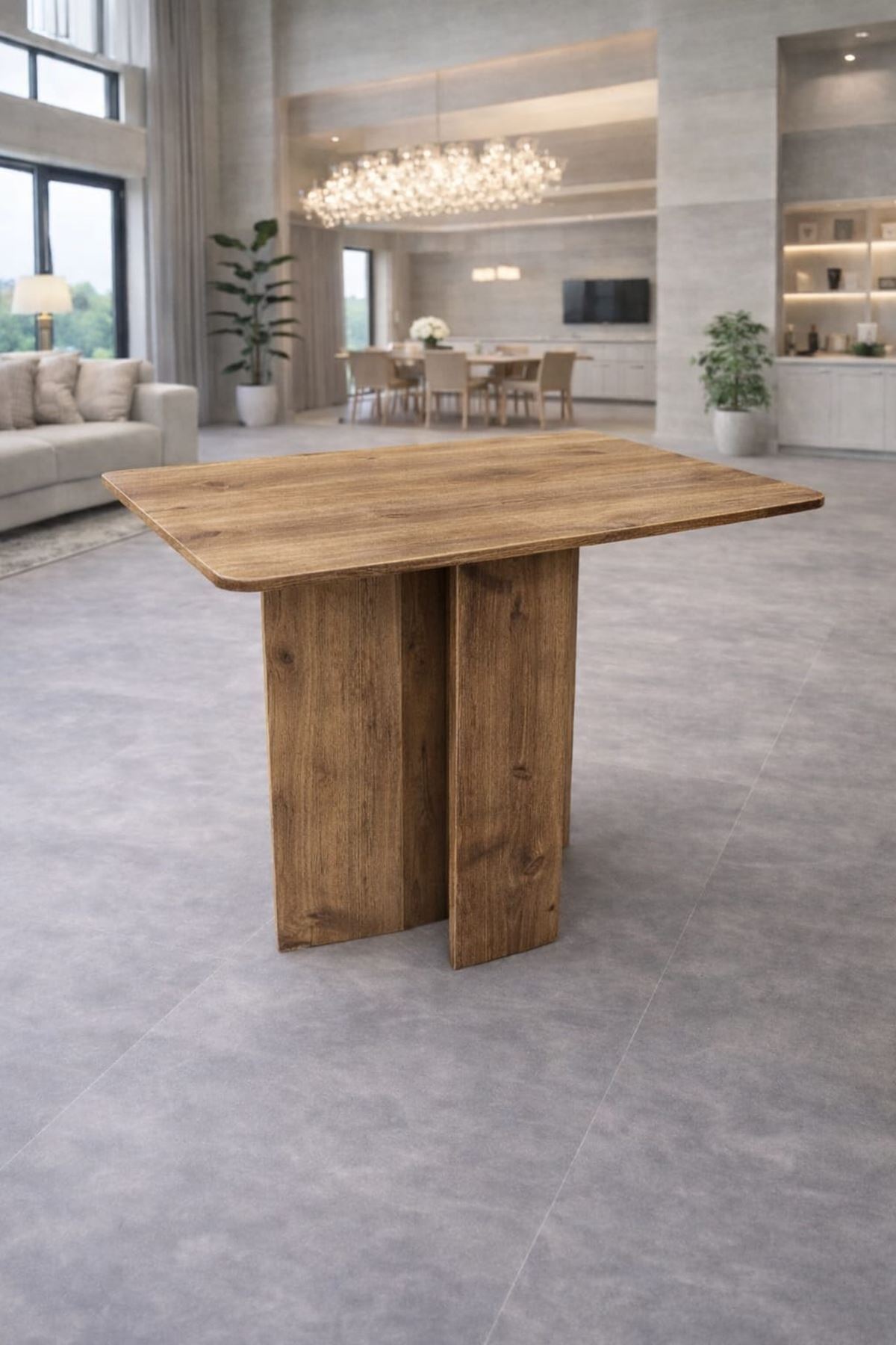 Demonte Pratik Açılır Kapanır Kanatlı Masa - Yemek Masası Atlantik Çam