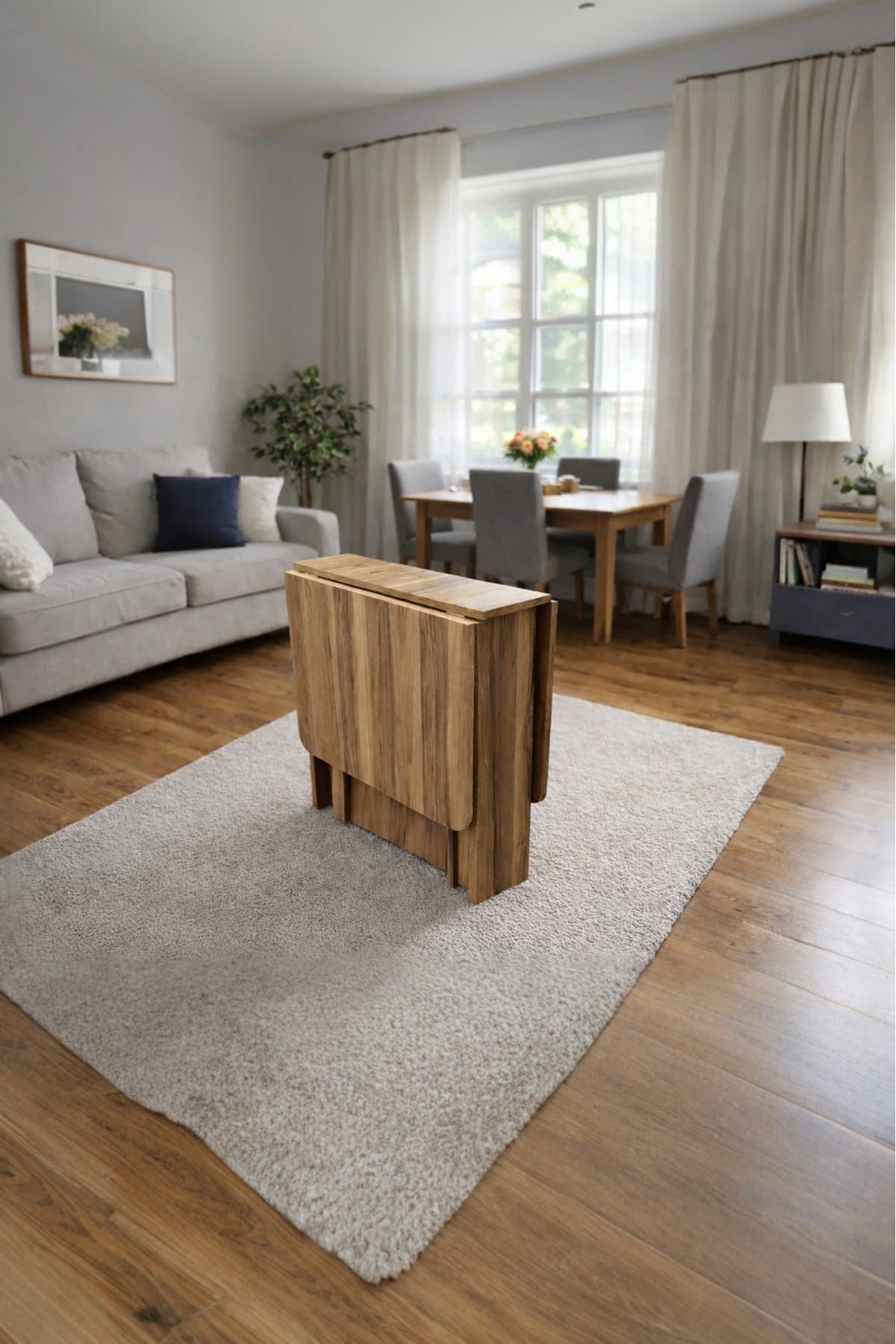 Demonte Pratik Açılır Kapanır Kanatlı Masa - Yemek Masası Garda