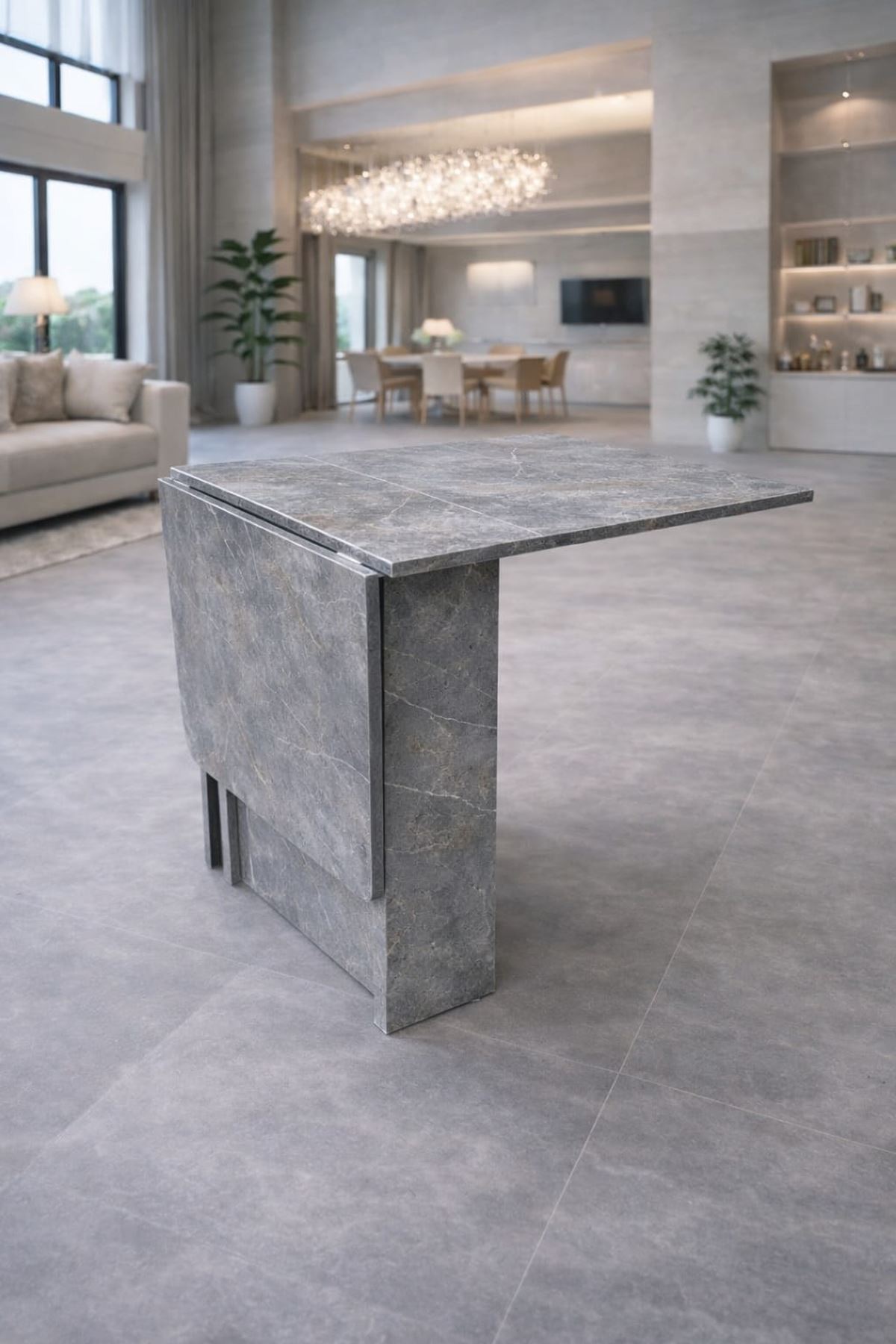 Demonte Pratik Açılır Kapanır Kanatlı Masa - Yemek Masası Gordion