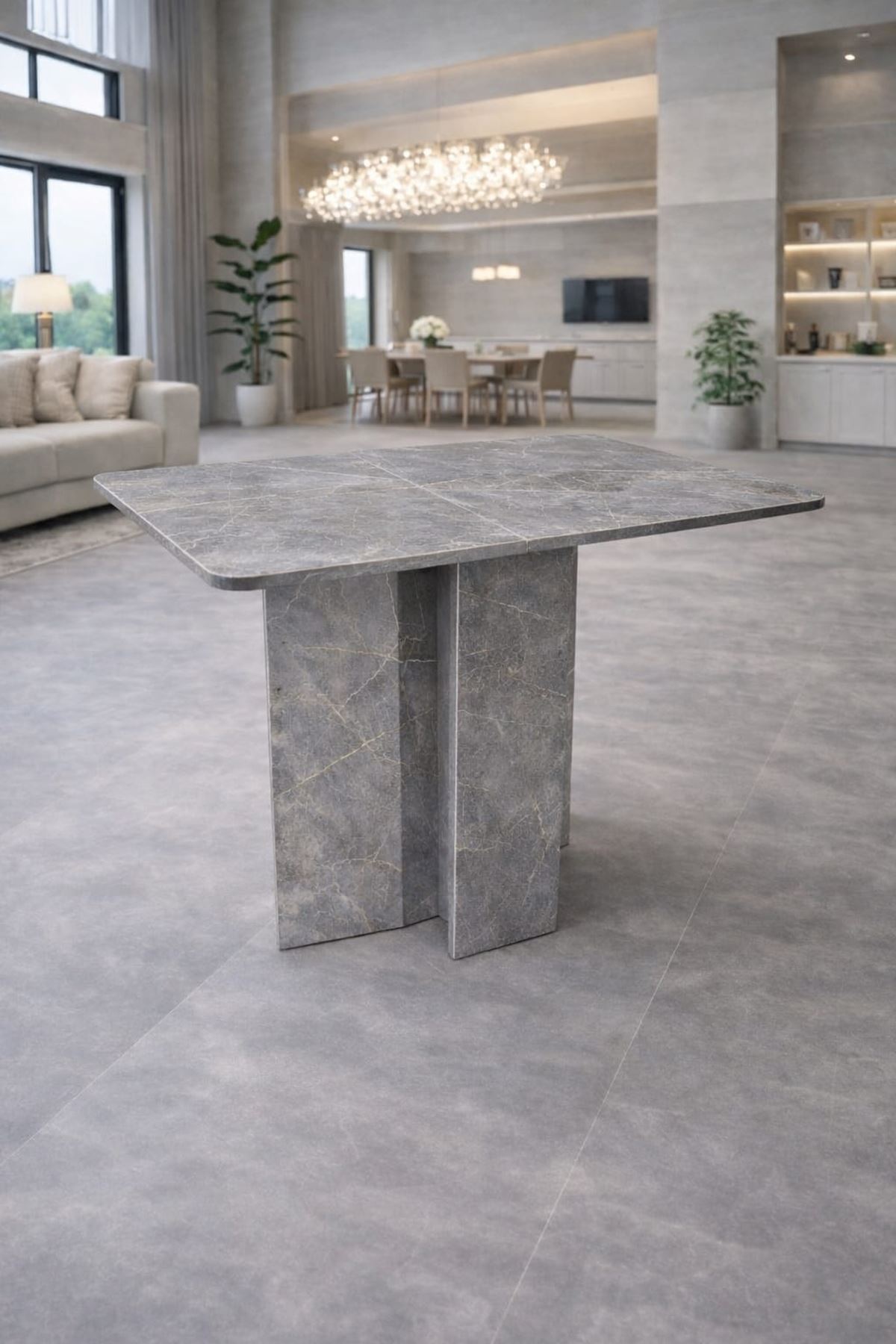 Demonte Pratik Açılır Kapanır Kanatlı Masa - Yemek Masası Gordion