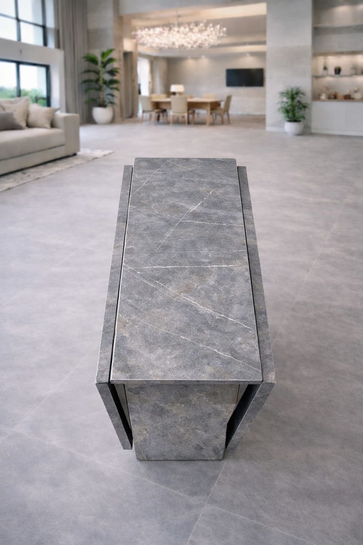 Demonte Pratik Açılır Kapanır Kanatlı Masa - Yemek Masası Gordion