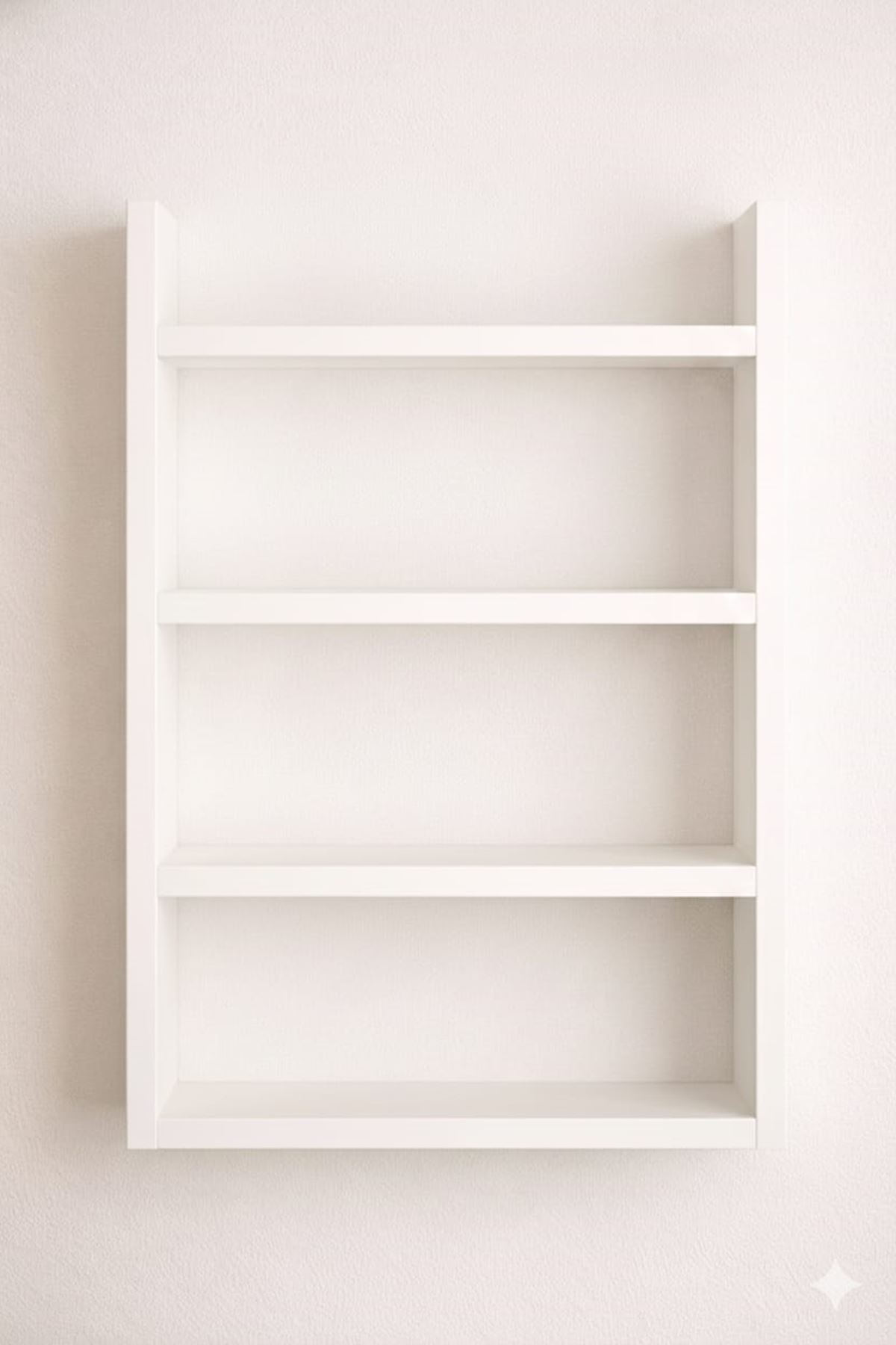 4'lü Duvar Rafı-Mutfak-Çok Amaçlı Raf-Beyaz 60x50x10