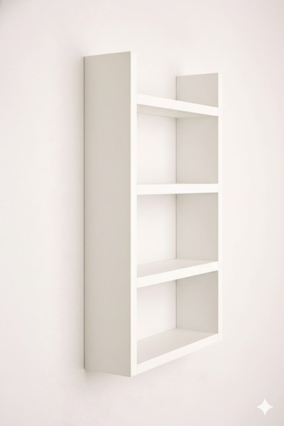 4'lü Duvar Rafı-Mutfak-Çok Amaçlı Raf-Beyaz 60x50x10