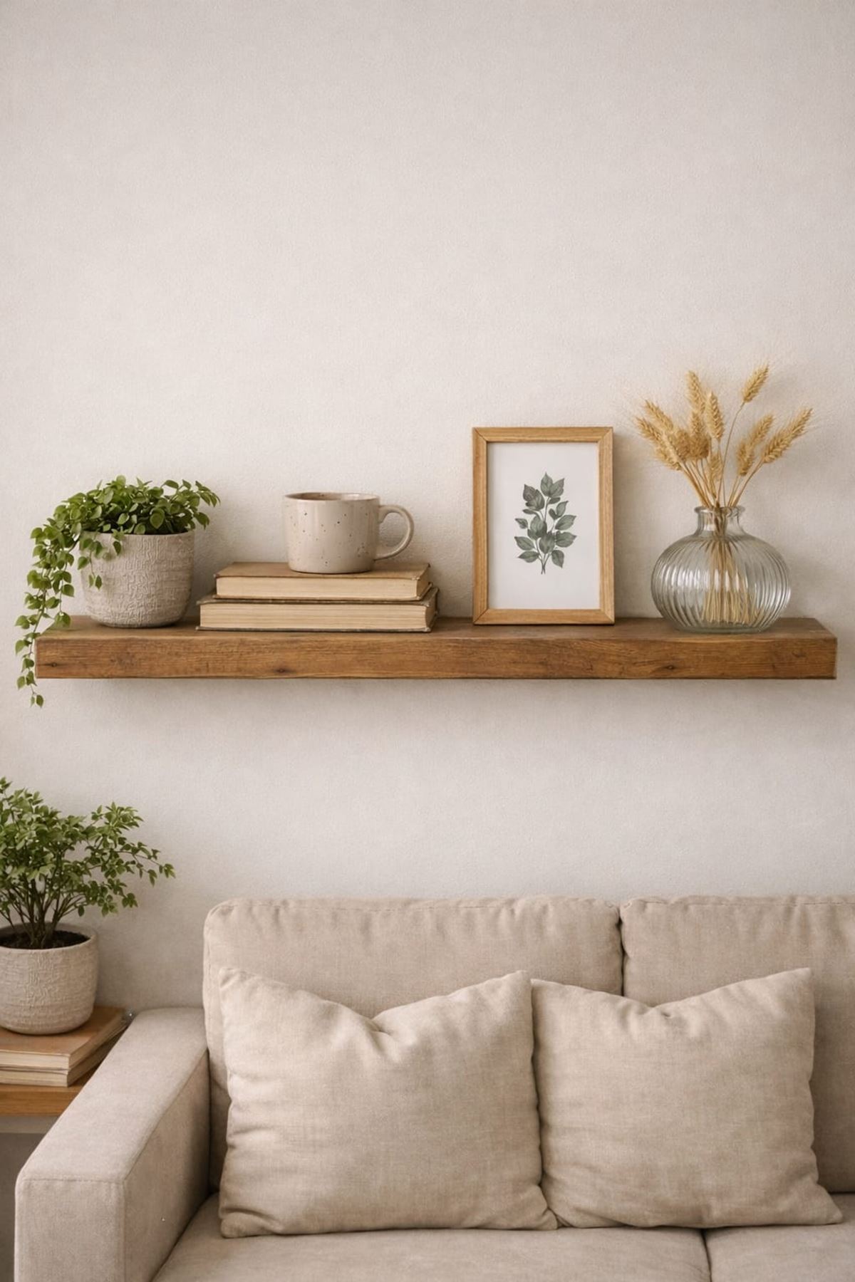 Tekli Uçan Duvar Rafı Set Gizli Raf- Barok - 15x50