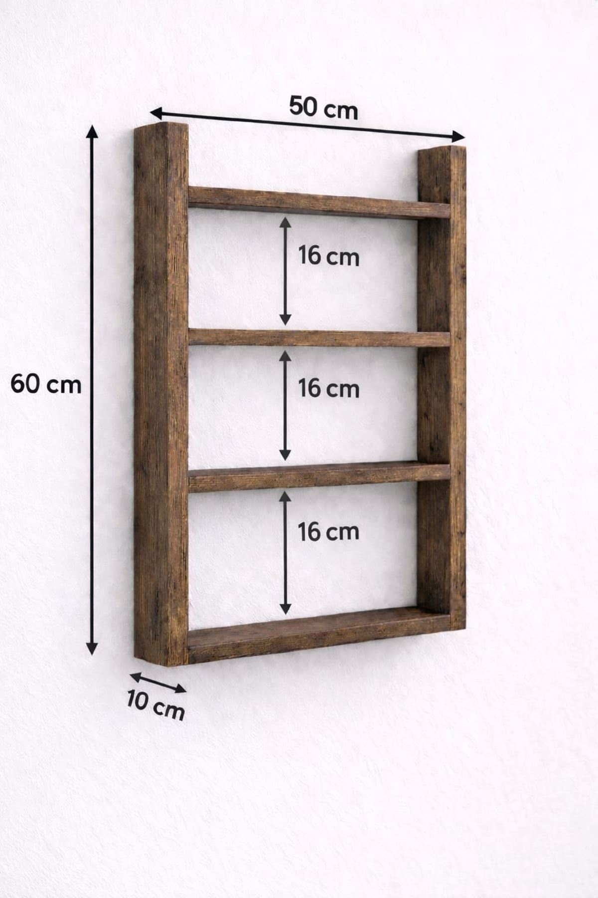 4'lü Duvar Rafı-Mutfak-Çok Amaçlı Raf-Barok 60x50x10