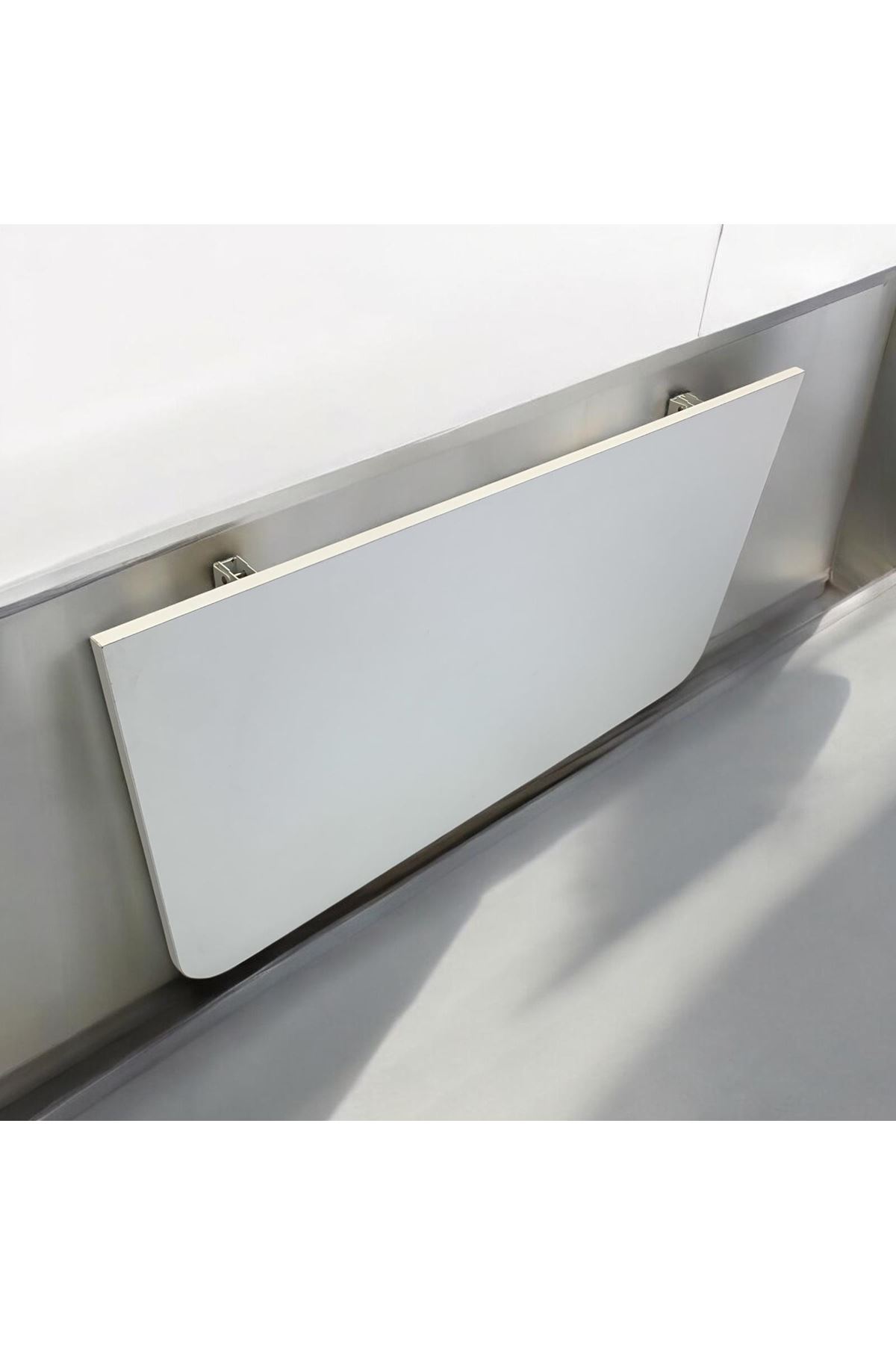 Açılır Kapanır Çalışma Masası Mutfak Masası Katlanır Duvar Masası BEYAZ 45x80