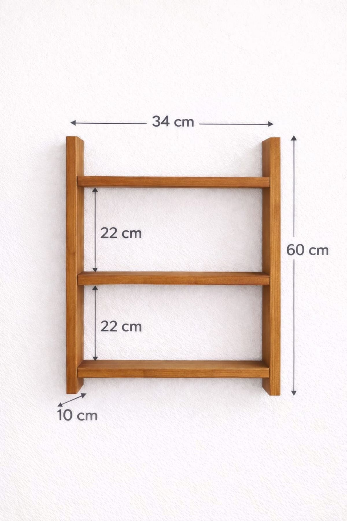 3'lü Duvar Rafı-Mutfak-Çok Amaçlı Raf-Barok 36x10x60
