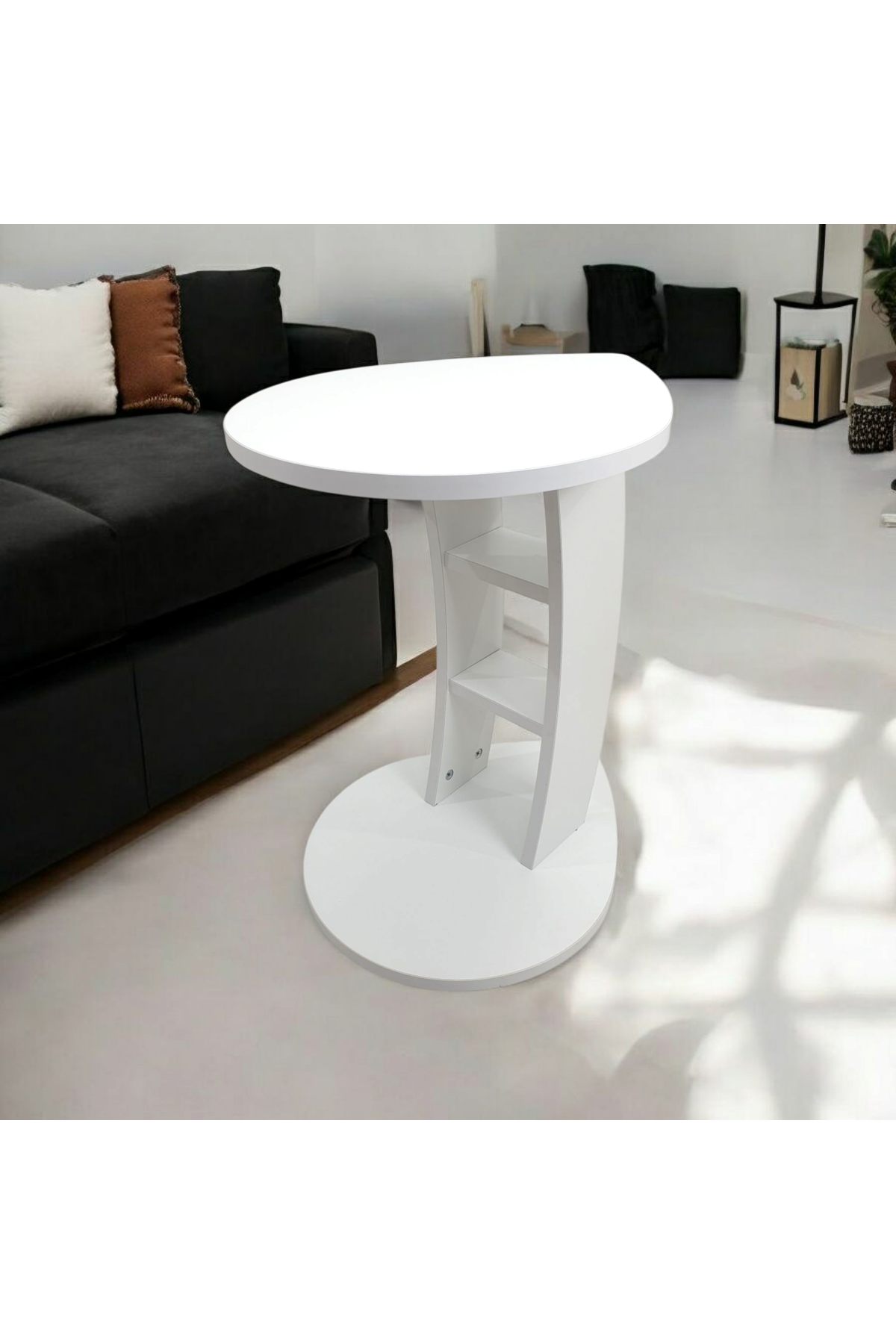 Yağmur Yan Sehpa-BEYAZ