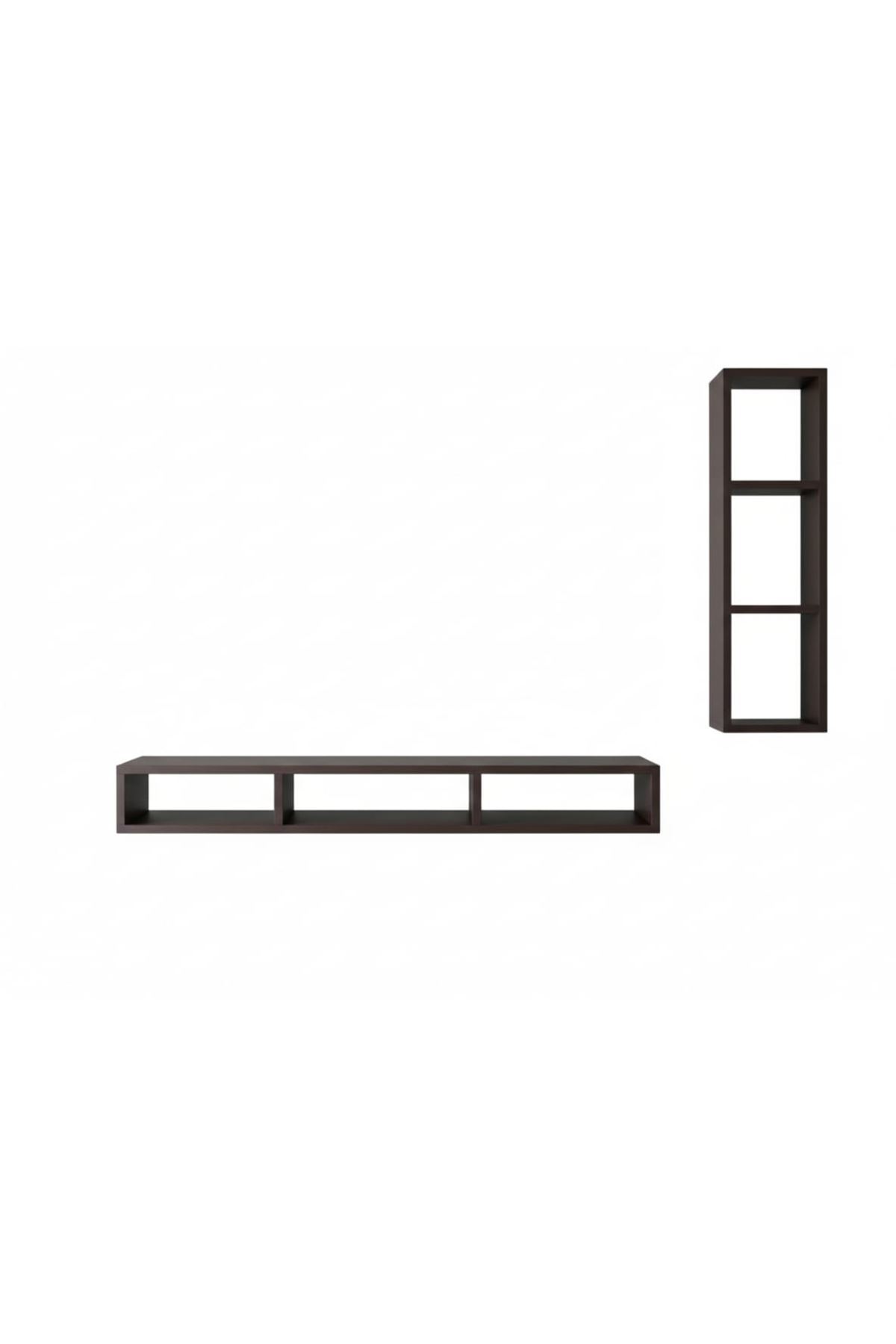 Dekoratif Duvar Rafı - Tv Ünitesi 2 Parçalı Barok 150x90