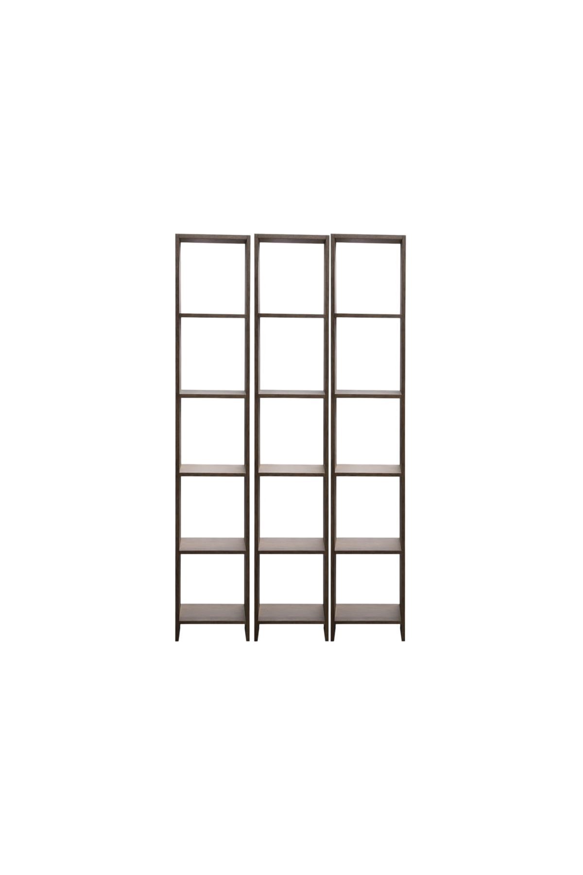 3'lü 6 Raflı Dekoratif Kitaplık Barok Kitaplık Ofis Kitaplığı Dolap Kitap Rafı