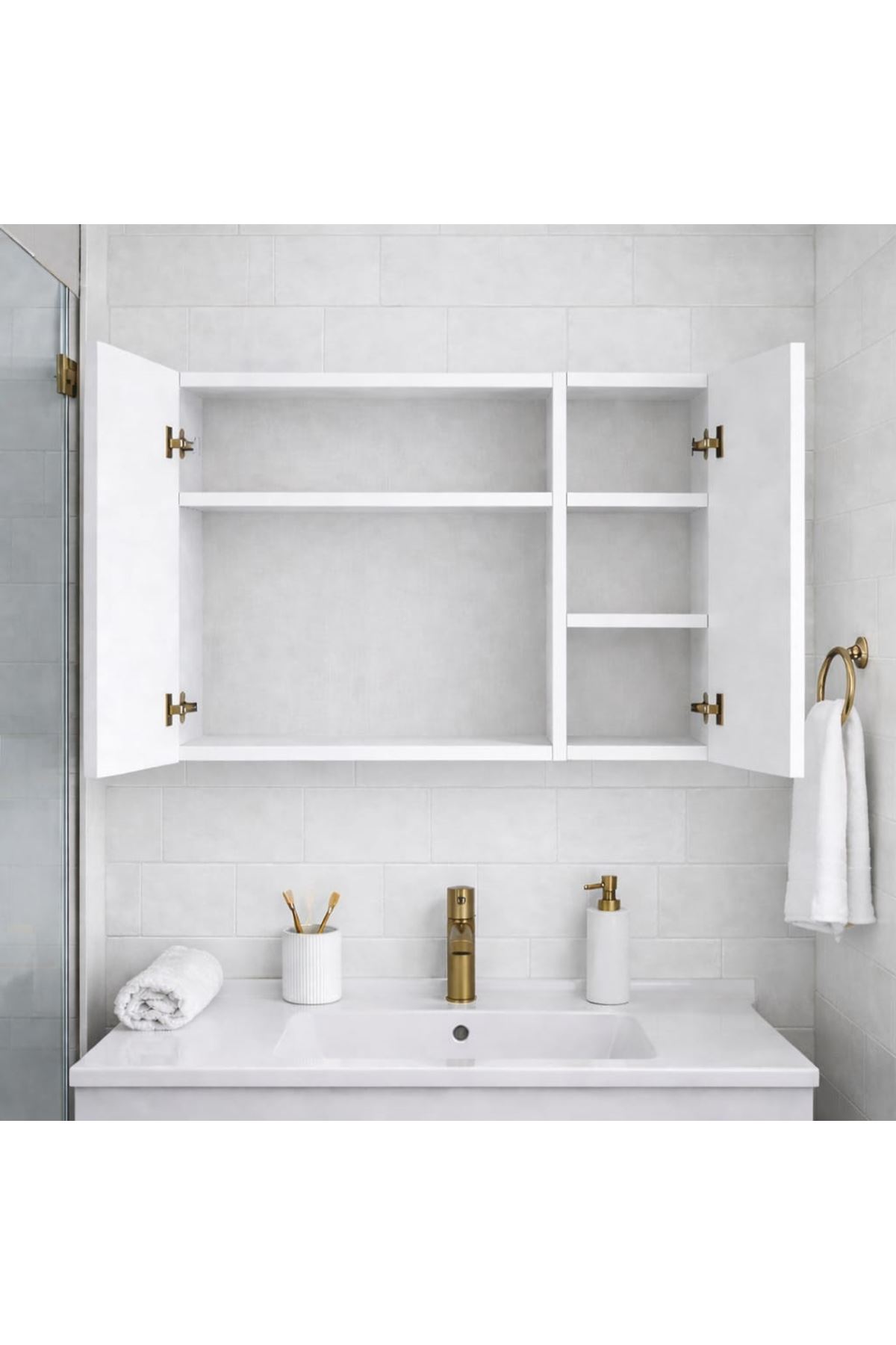 ÜÇ Kapaklı Banyo Dolabı