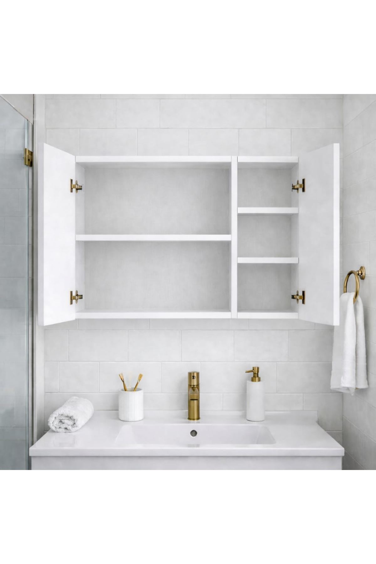 ÜÇ Kapaklı Banyo Dolabı