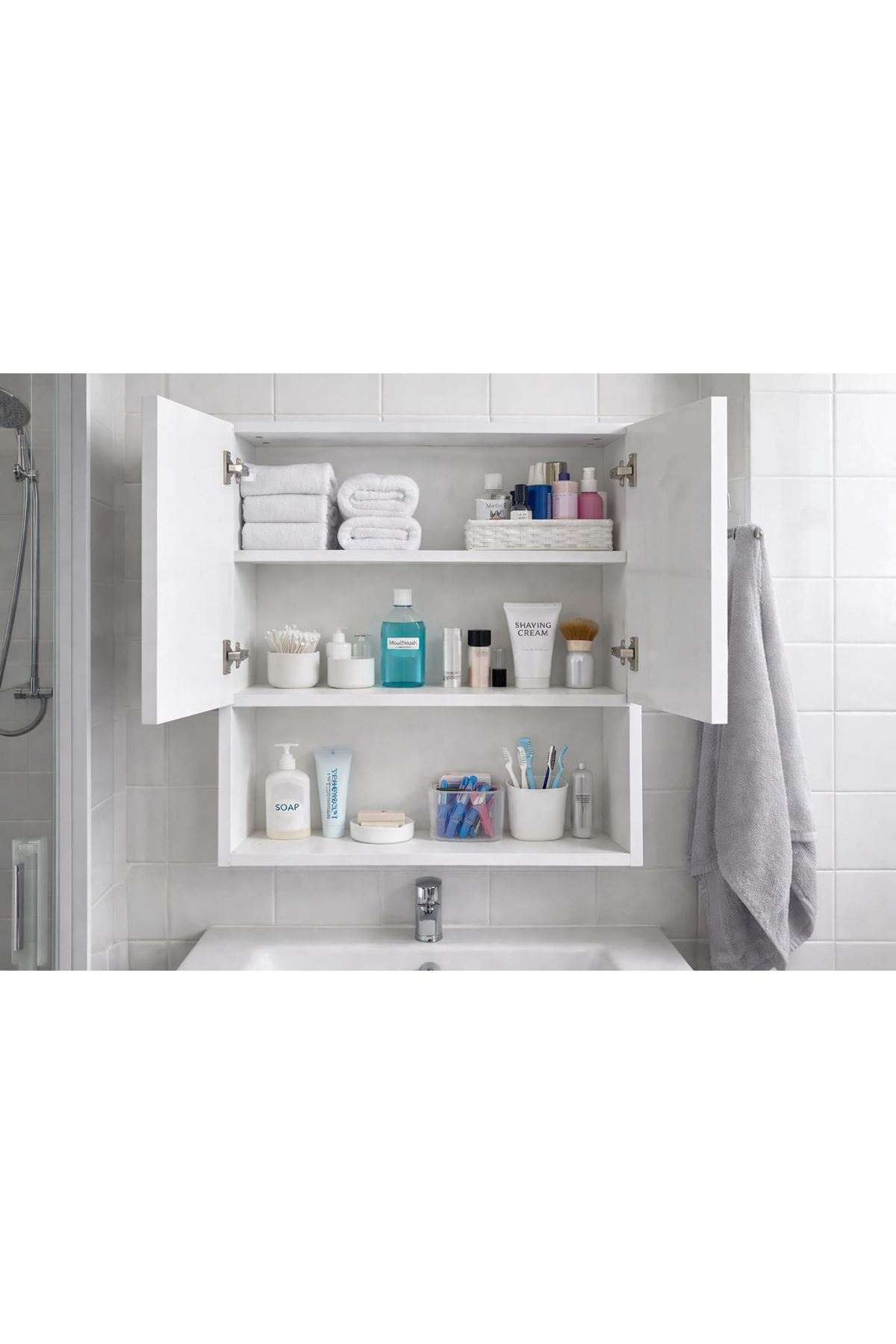 İki Kapaklı Aynalı Banyo Dolabı