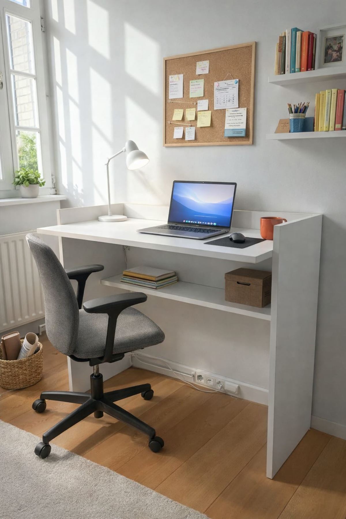 Çalışma Masası Bilgisayar Masası Ofis Ders Yemek Masası Beyaz