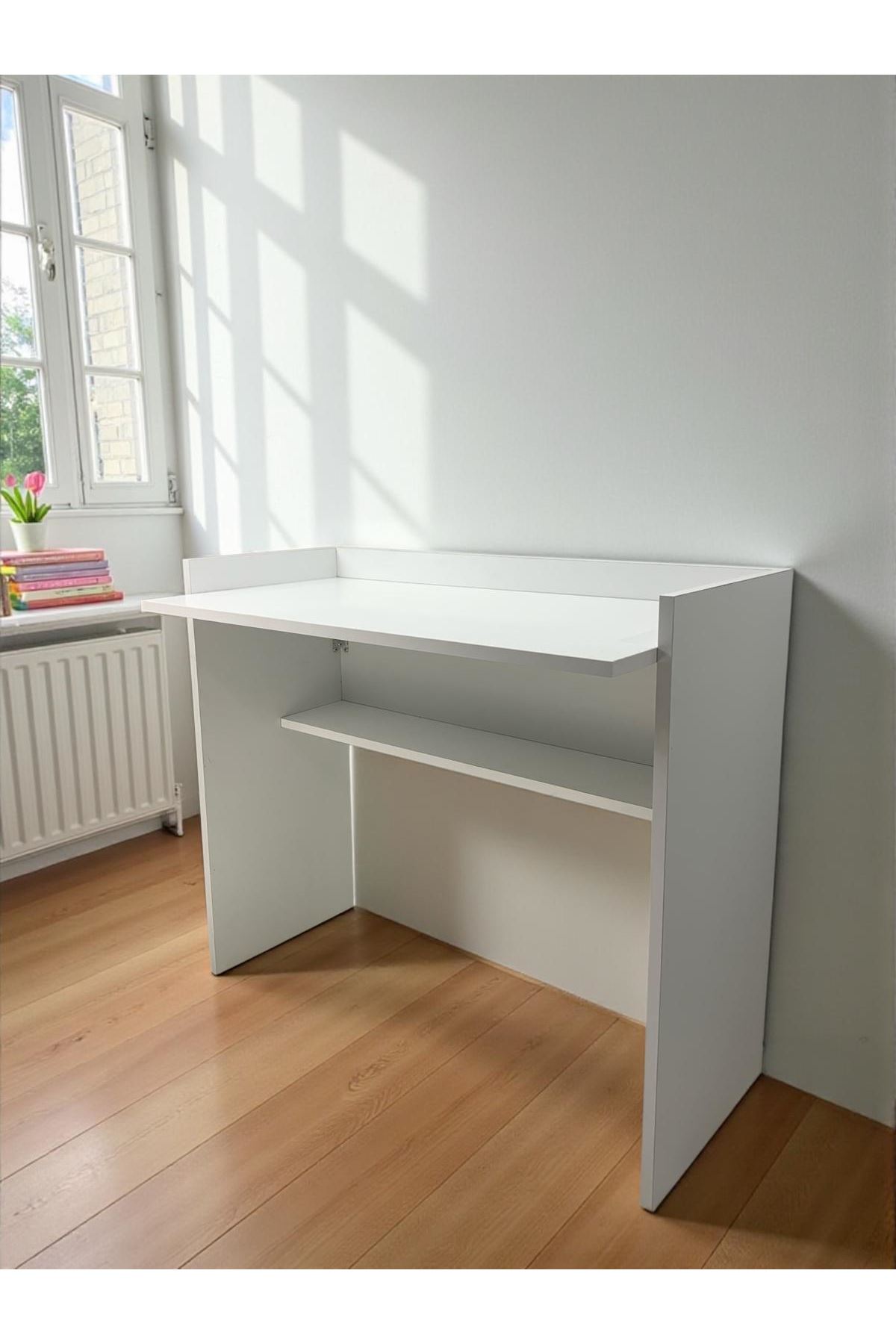 Çalışma Masası Bilgisayar Masası Ofis Ders Yemek Masası Beyaz