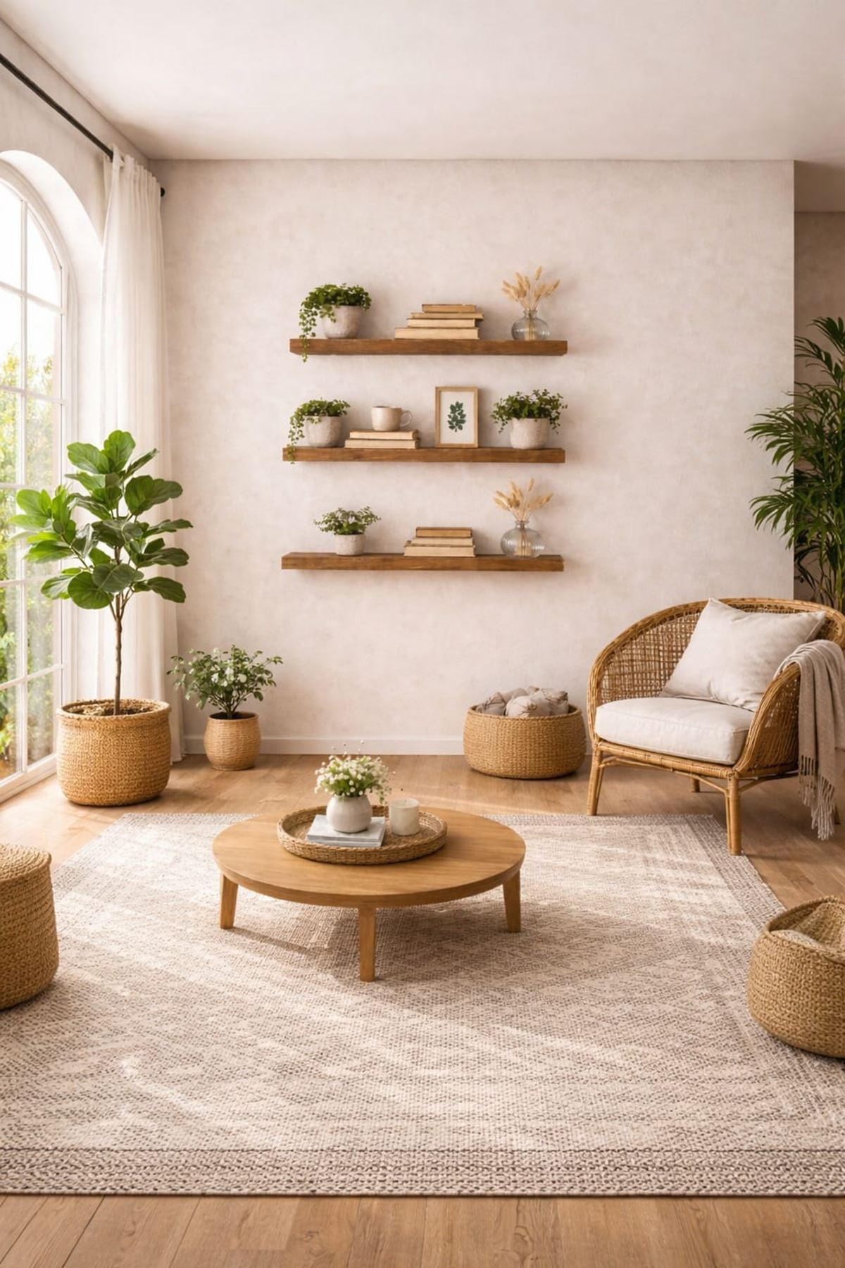 30 mm 3'lü Uçan Duvar Rafı Set Gizli Raf- Barok 15x40