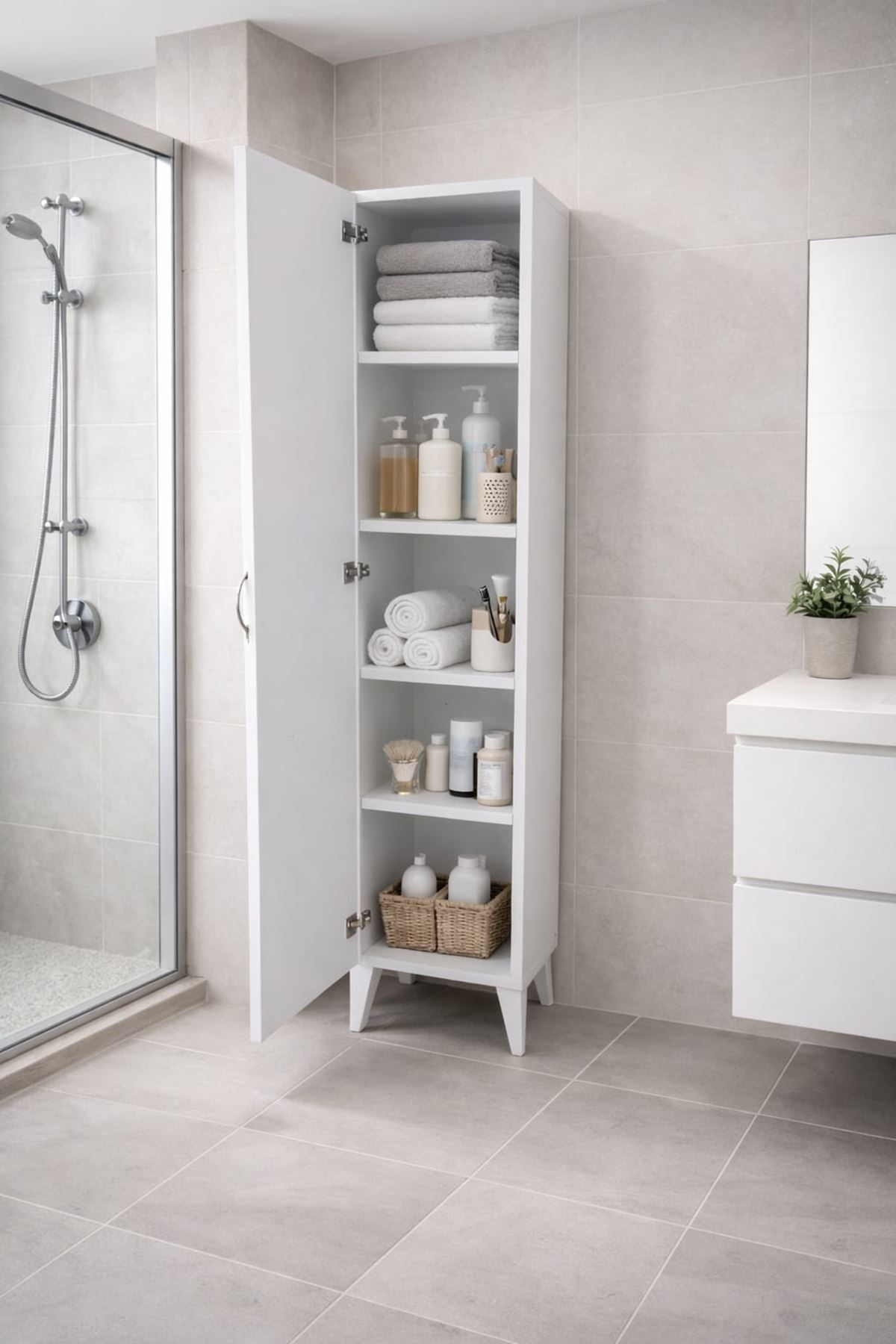 MUTFAK - BANYO ÇOK AMAÇLI DOLAP 5 RAFLI180CM