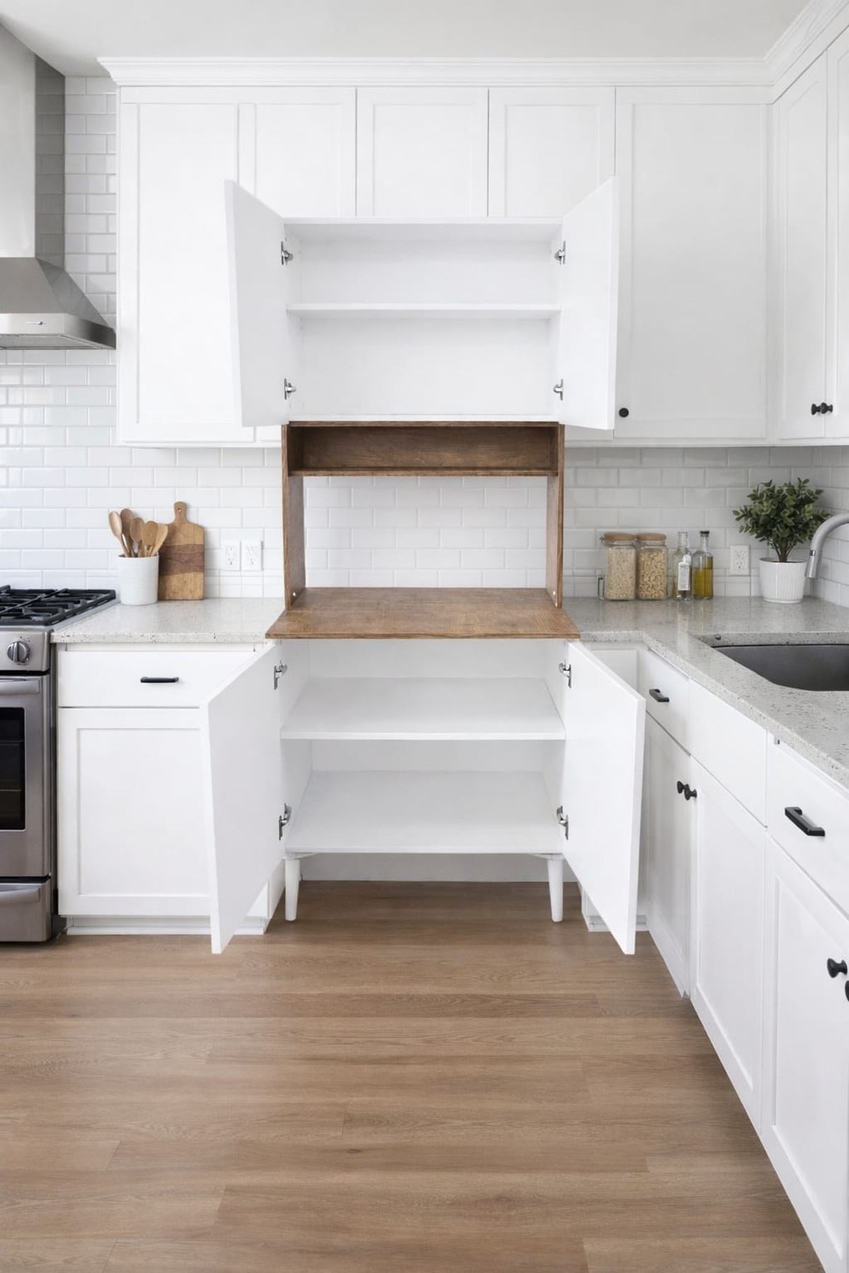  Yeni Nesil Çok Amaçlı Dolap 4 Kapaklı Kiler Mutfak Dolabı - Kahve Köşesi