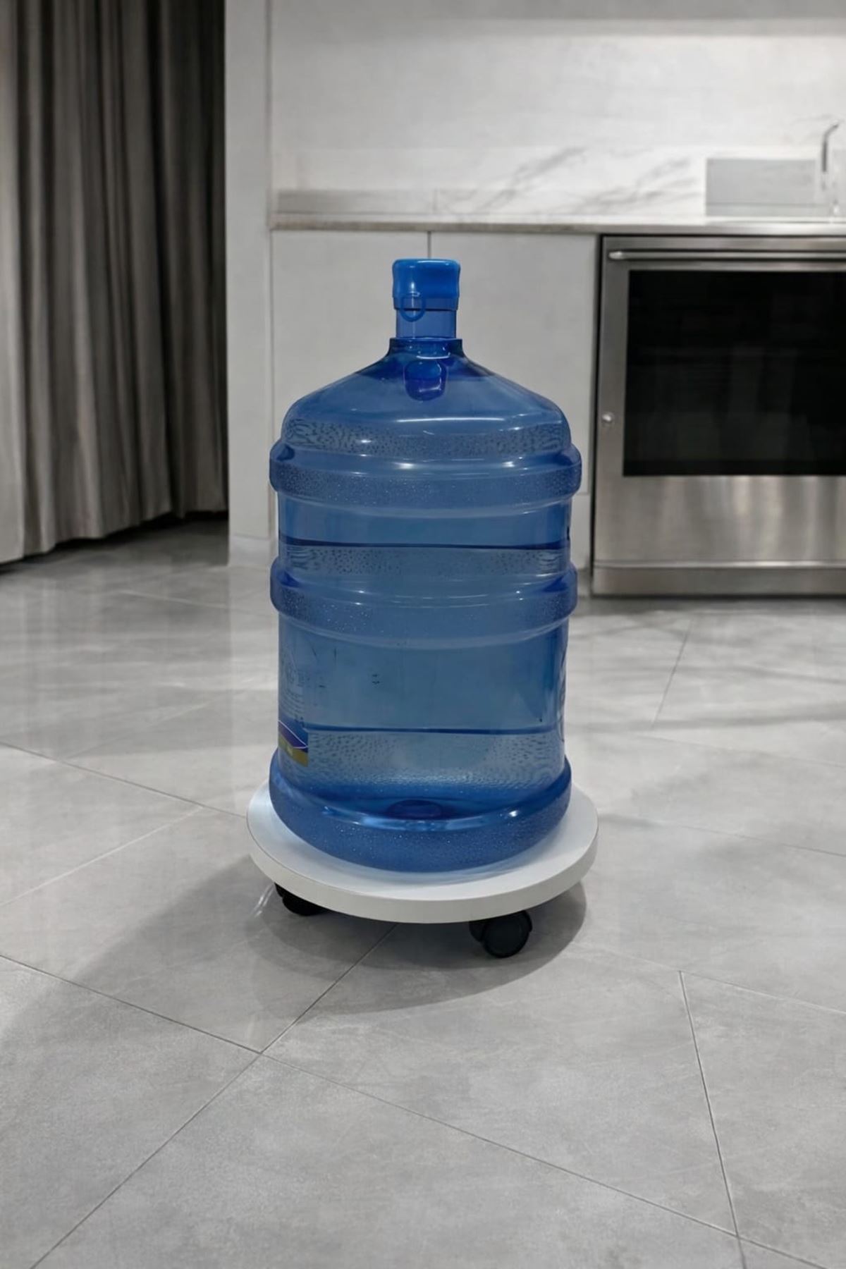 Yuvarlak Ahşap Saksı Altlığı Damacana Tüp Saksı Sehpası