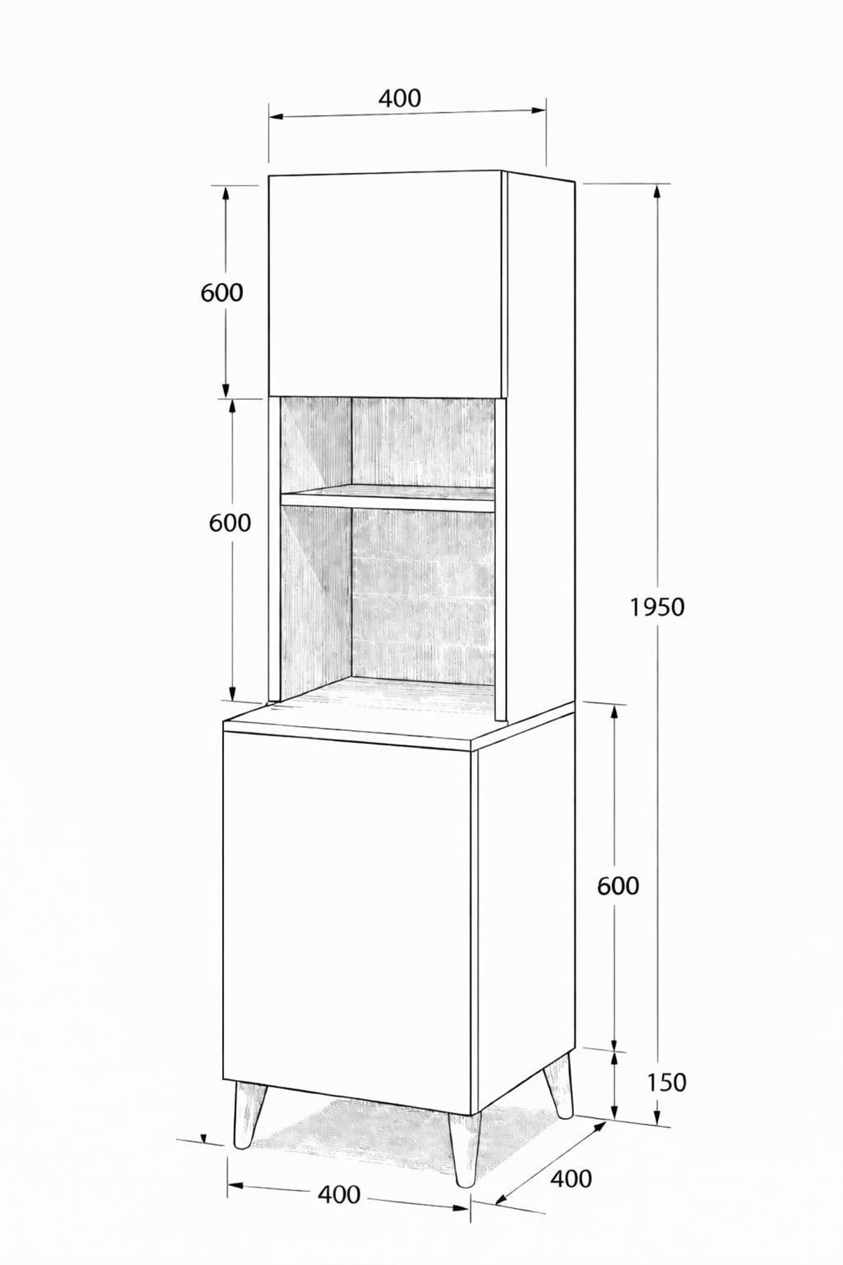  Yeni Nesil Çok Amaçlı Dolap 2 Kapaklı Kiler Mutfak Dolabı - Kahve Köşesi - Beyaz