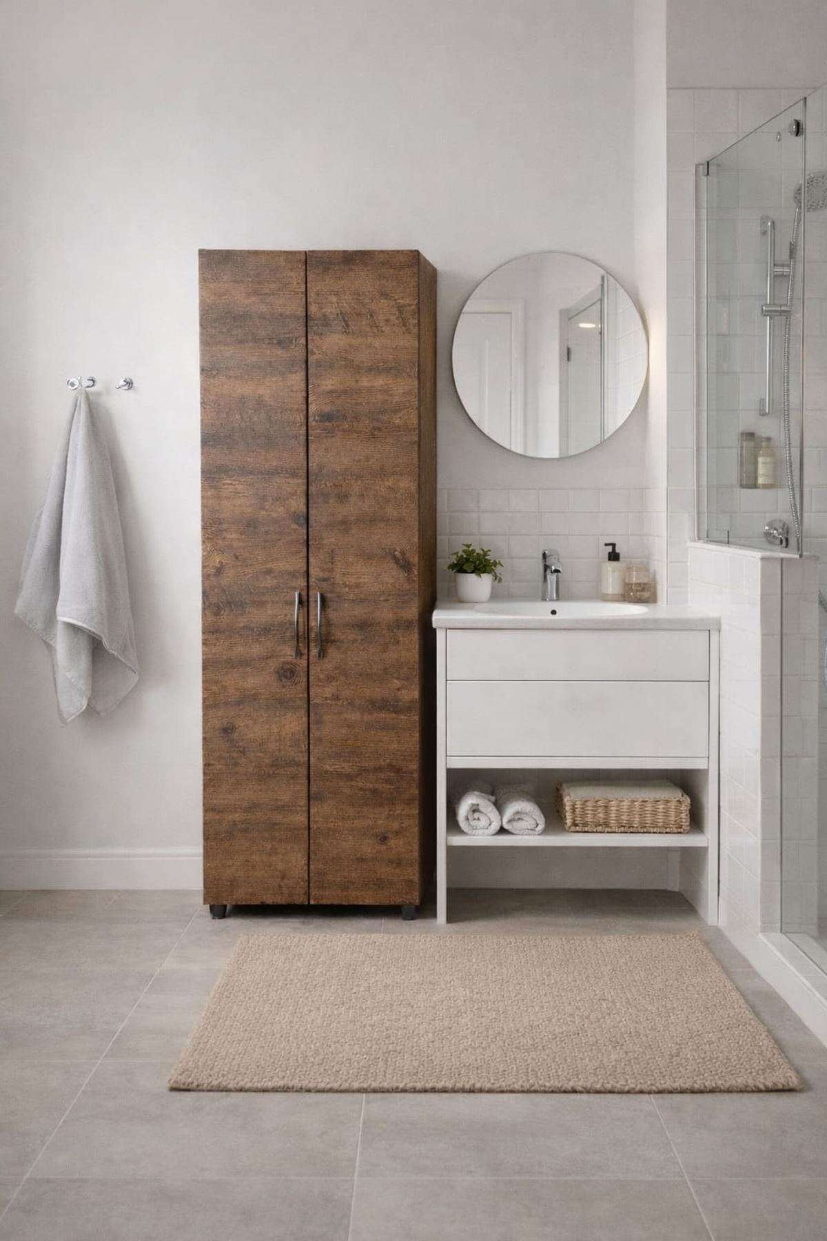 8 Raflı Çok Amaçlı Dolap - Erzak Dolabı-Ayakkabılık Barok