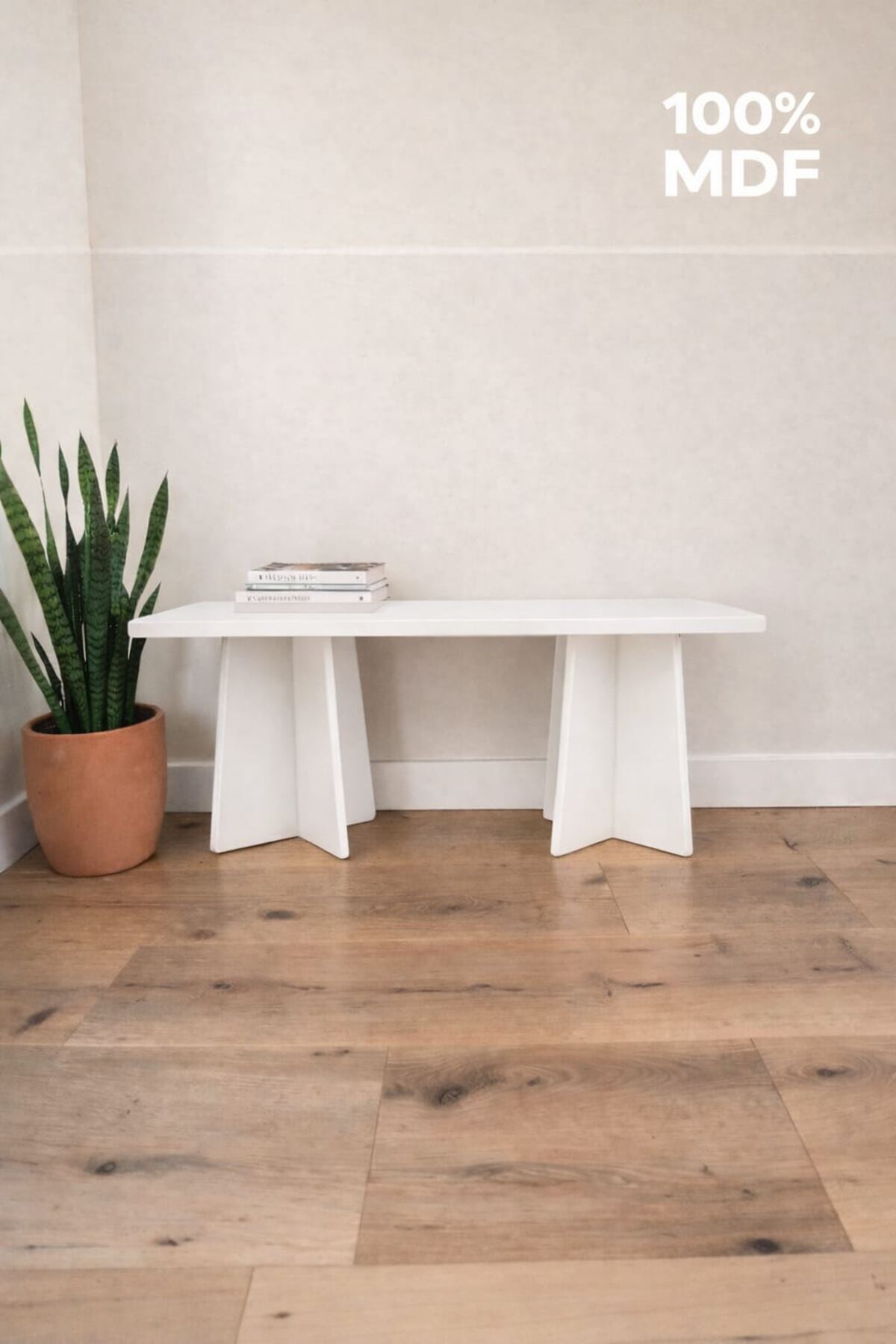 Dikdörtgen Salon Yemek Masası Mantar Ayak - 36mm Kalın Kenarlı 160x90-Beyaz