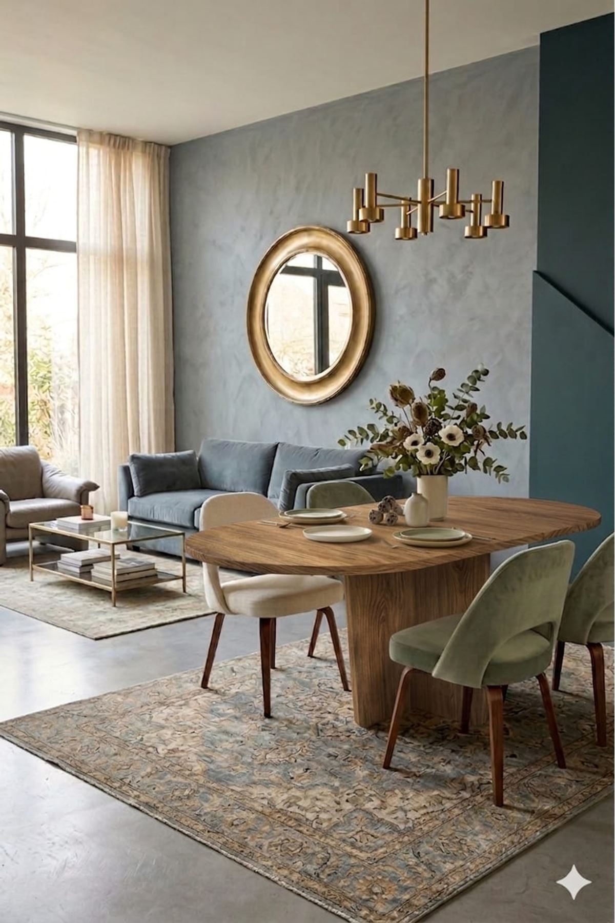 Oval Salon Yemek Masası Kare Tek Ayak-160x90-Afrika Ceviz