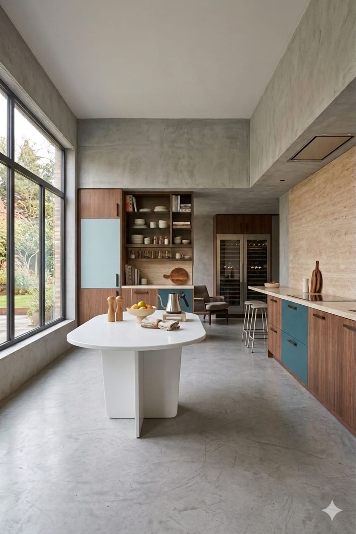 Oval Salon Yemek Masası Kare Tek Ayak 160x90 -Beyaz