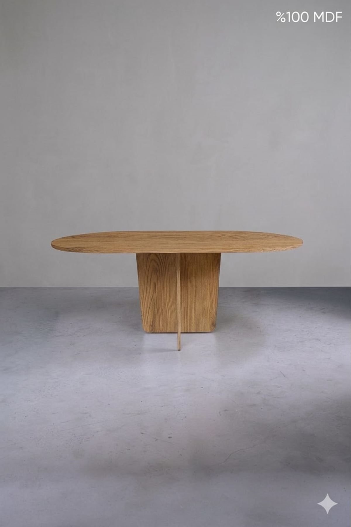 Oval Salon Yemek Masası Kare Tek Ayak-160x90-Afrika Ceviz