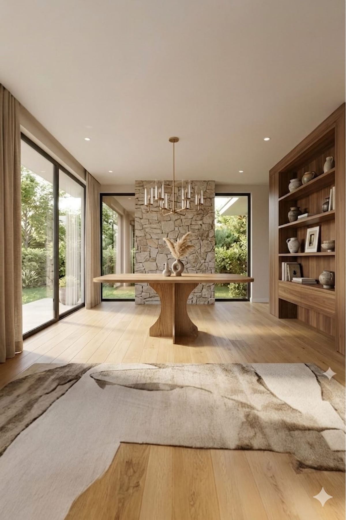 Dikdörtgen Salon Yemek Masası Kemer Tek Ayak-160x90-Afrika Ceviz